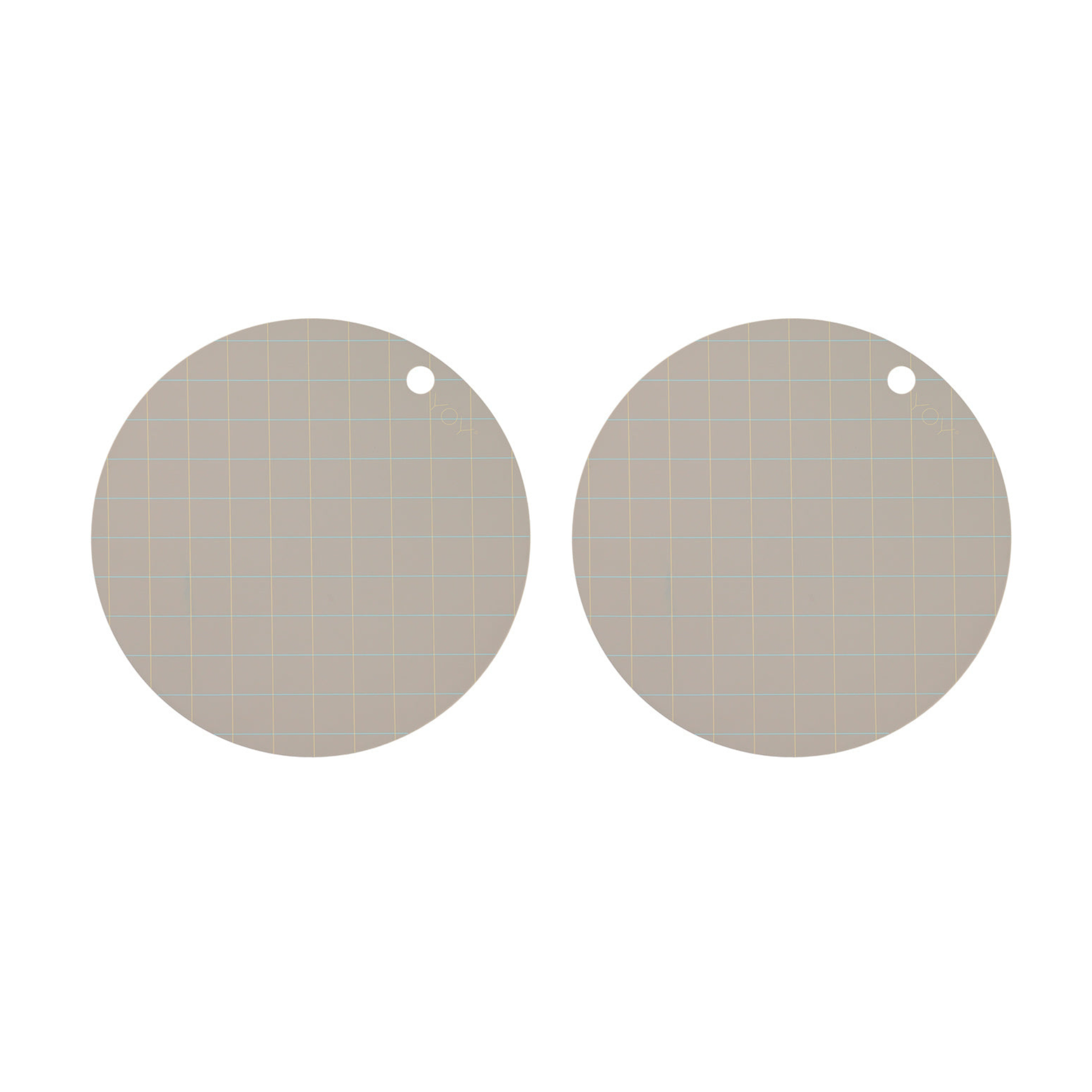 Set Of 2 Circle Hokei Placemats In Grey By Oyoy 1