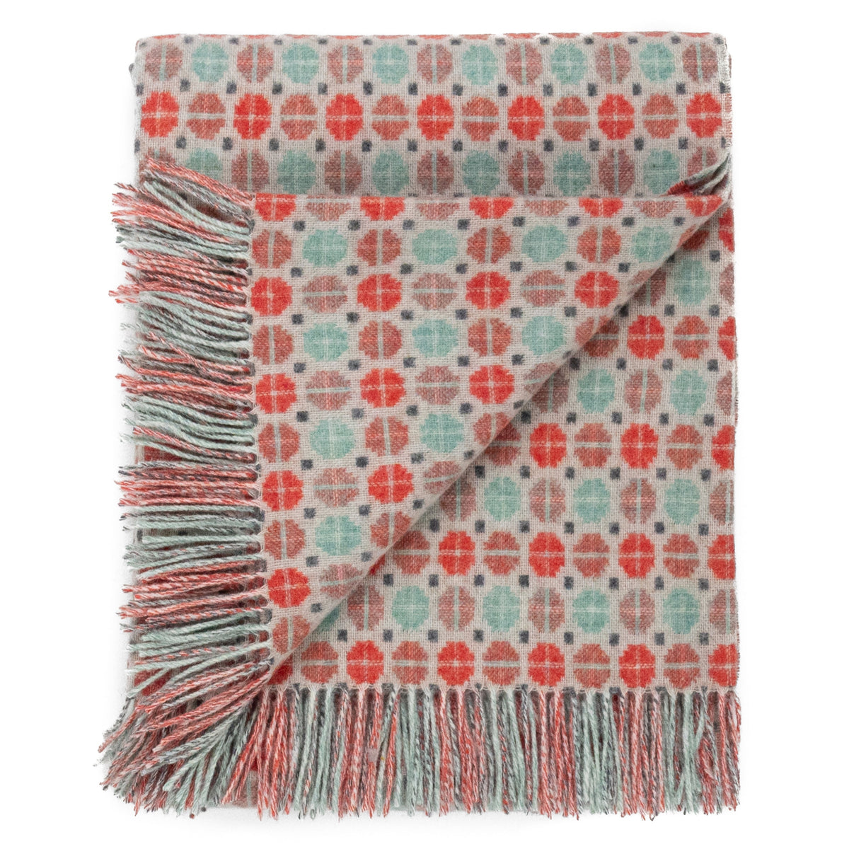 Southampton Home Merino Wool Medallion (Melon)-Throws and Blankets-[bar code]-Prince of Scots