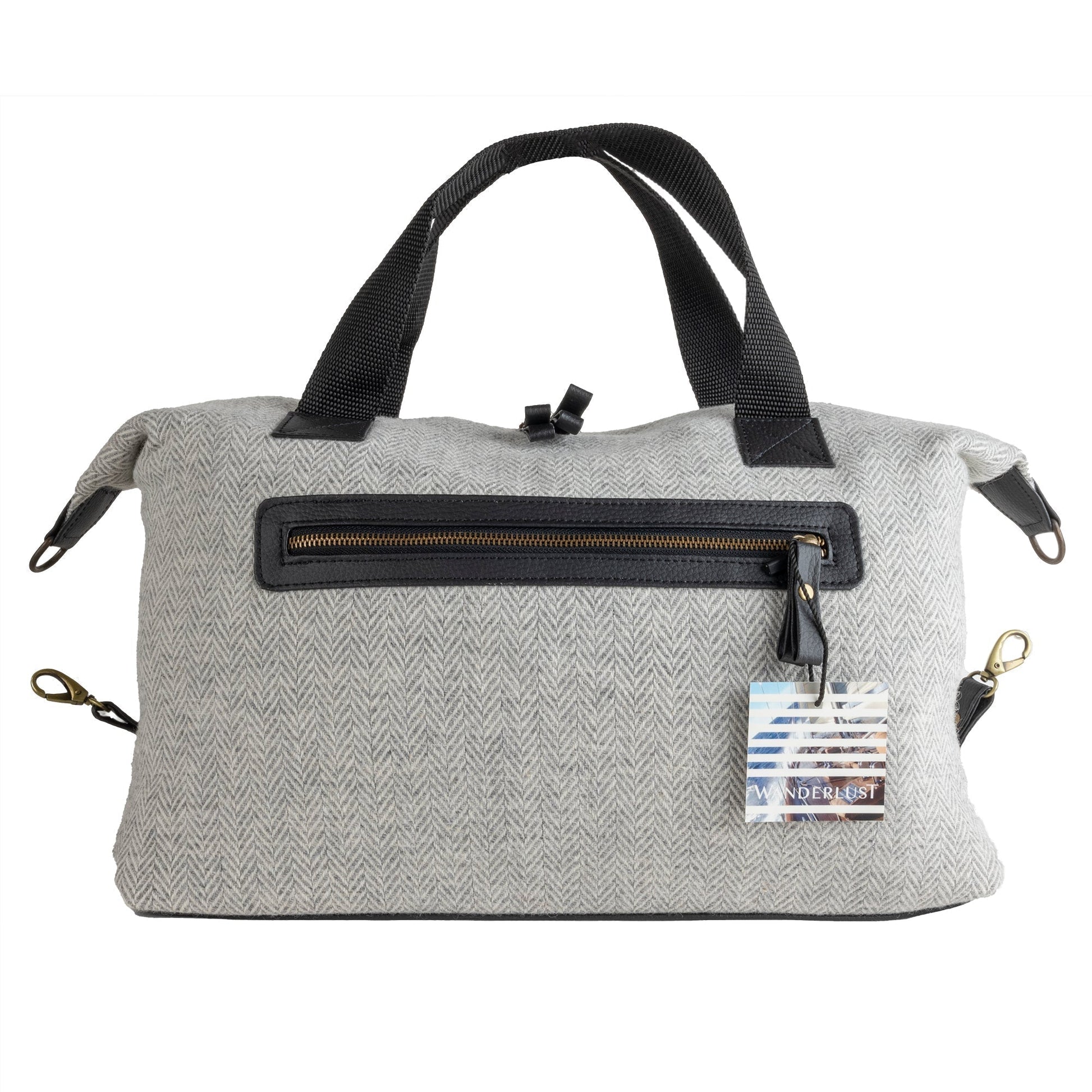 WANDERLUST Highland Tweeds Weekender Bag ~ Silver ~-Luggage-[bar code]-SilverTweedWeekender-Prince of Scots