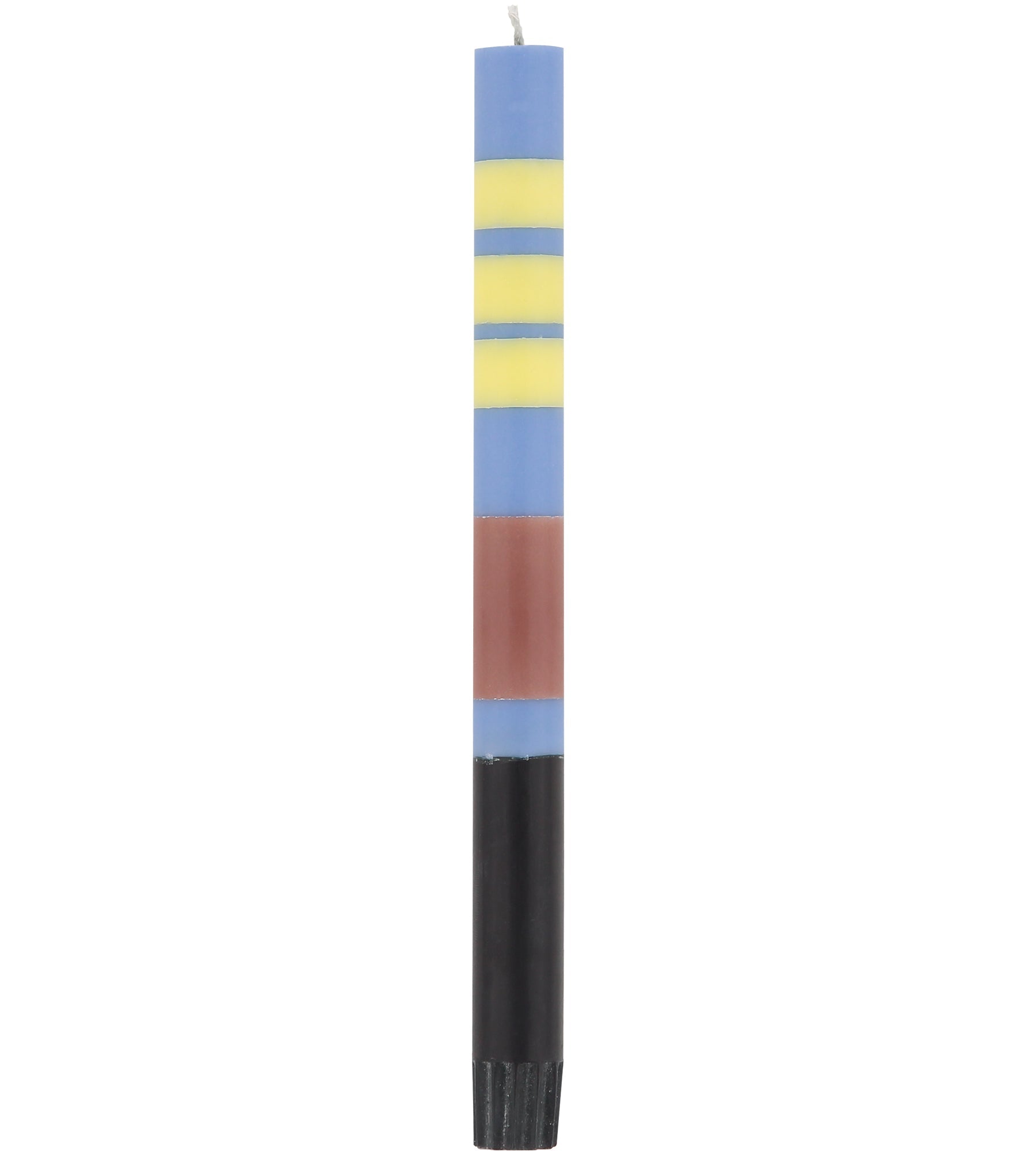 BRITISH COLOUR STANDARD Fair Trade Made, Colourful Striped and Solid Eco Candles, Colourful Wooden candleholders 