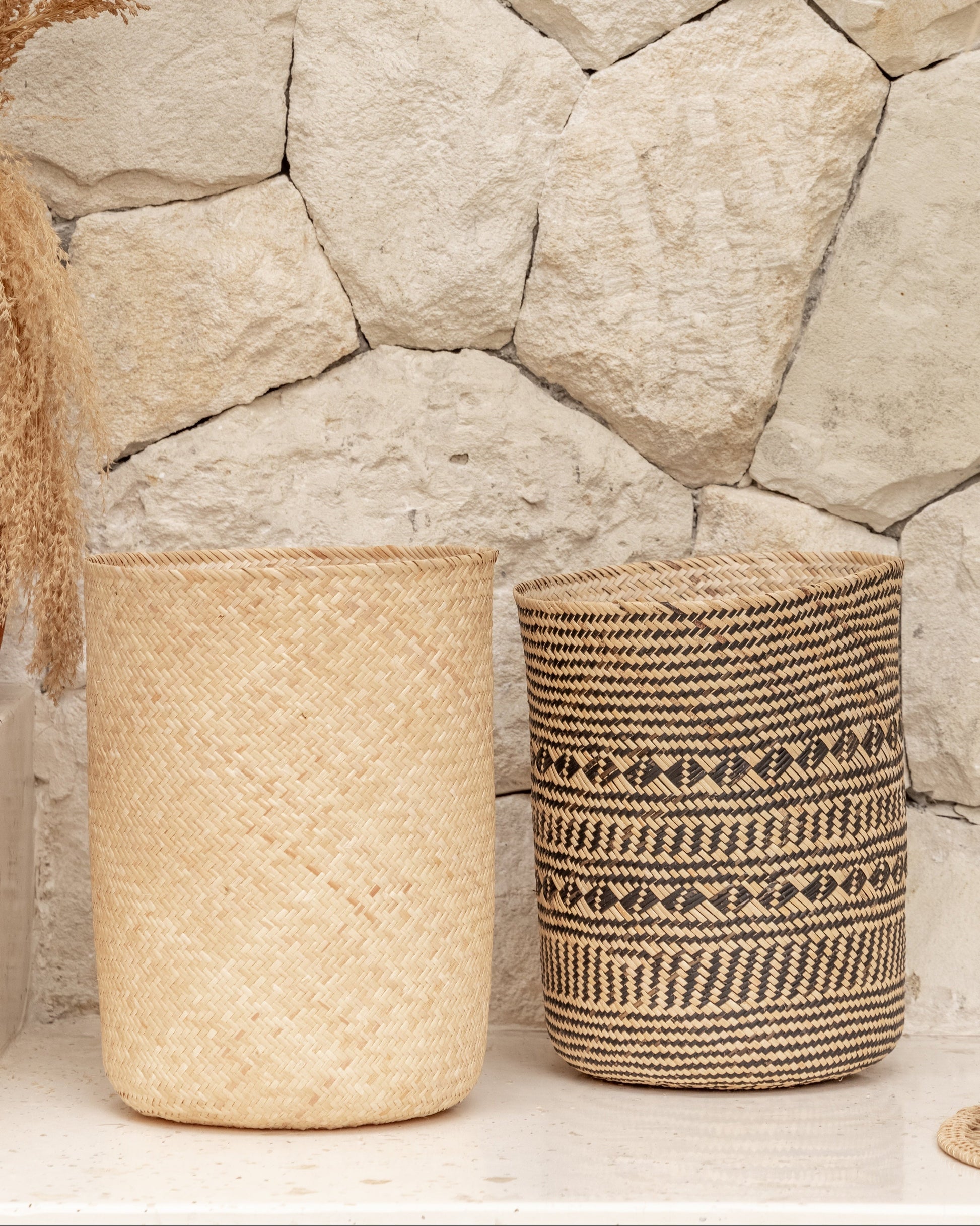 Praya Basket handmade by Village Thrive using natural materials.