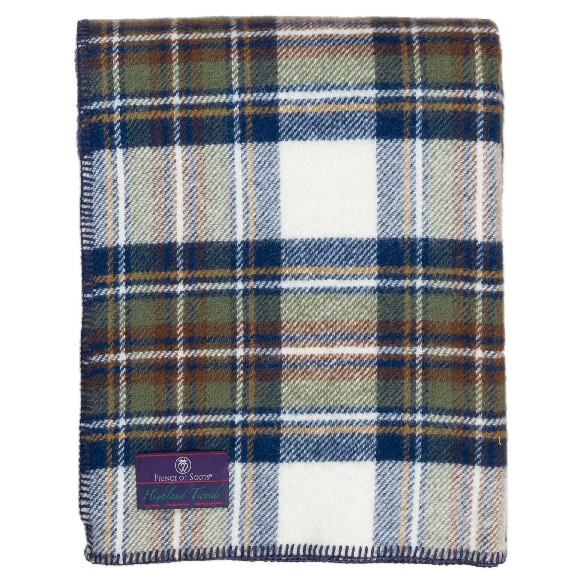 Prince of Scots Highland Tweeds BIG Throw ~ Muted Blue Stewart ~-Throws and Blankets-810032753047-BIGThrowMutedBlue-Prince of Scots