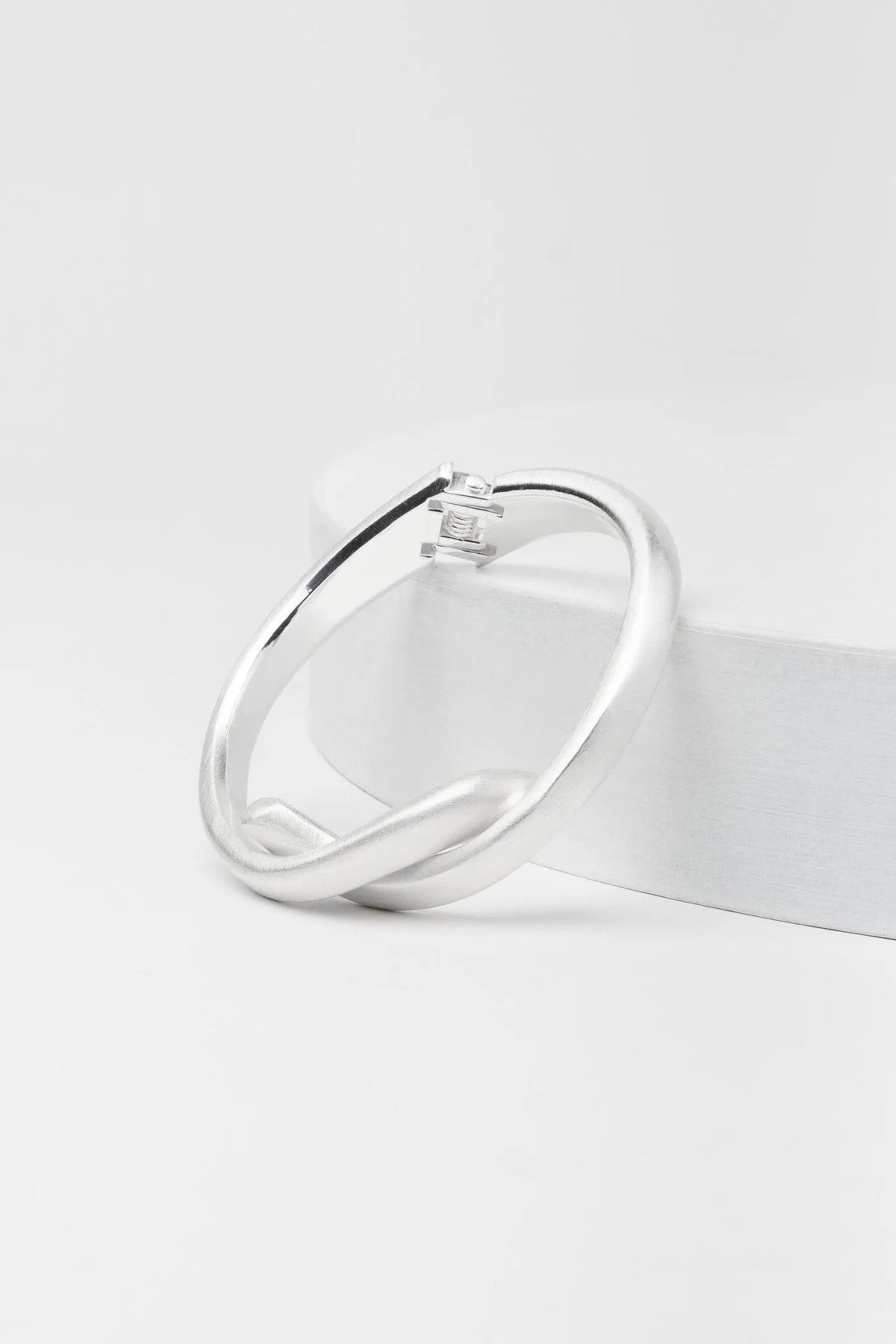 Knotted Cuff Bracelet - Silver