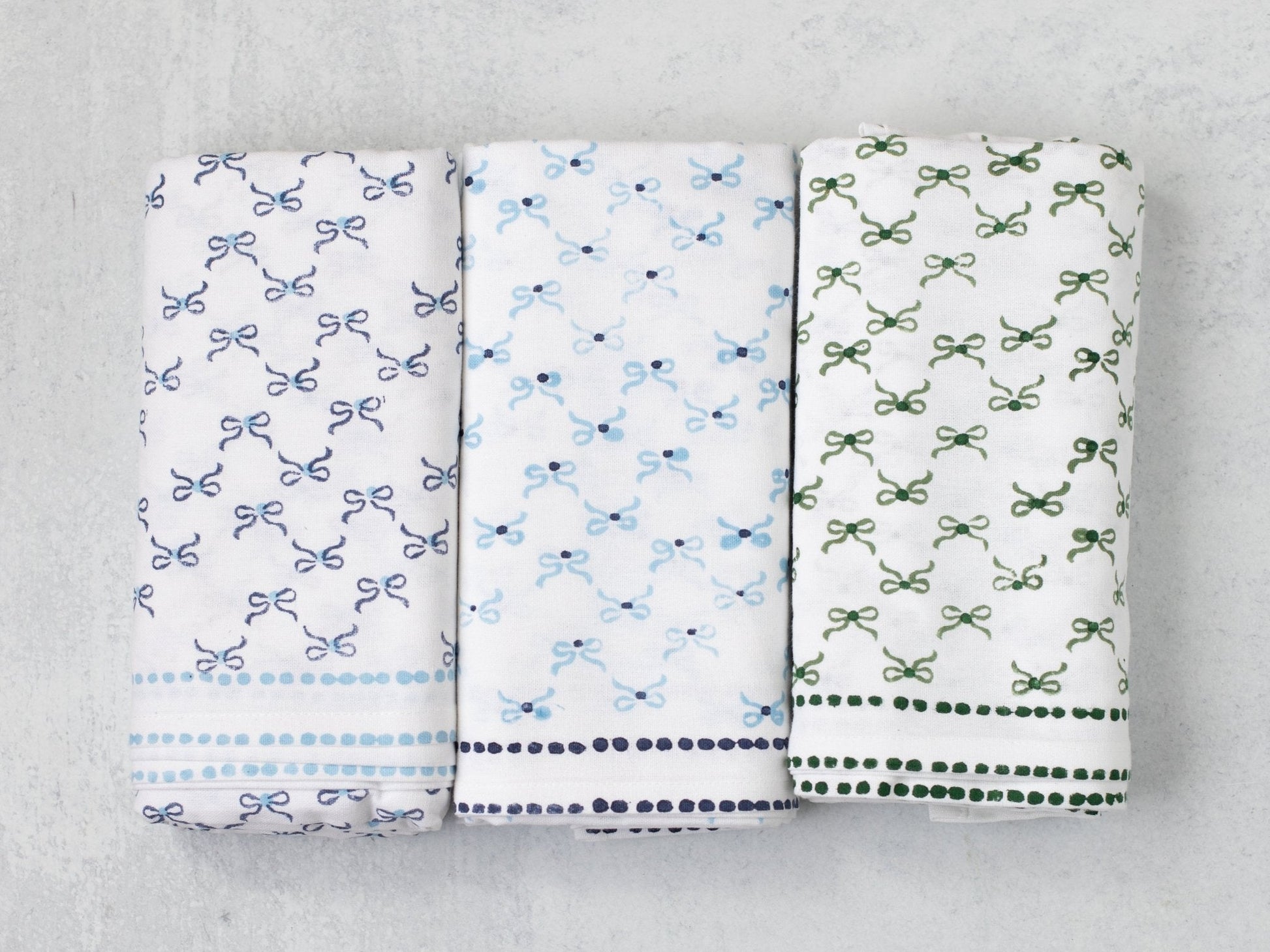 Table Throw - Bow, Sage & Evergreen - The Mended Company