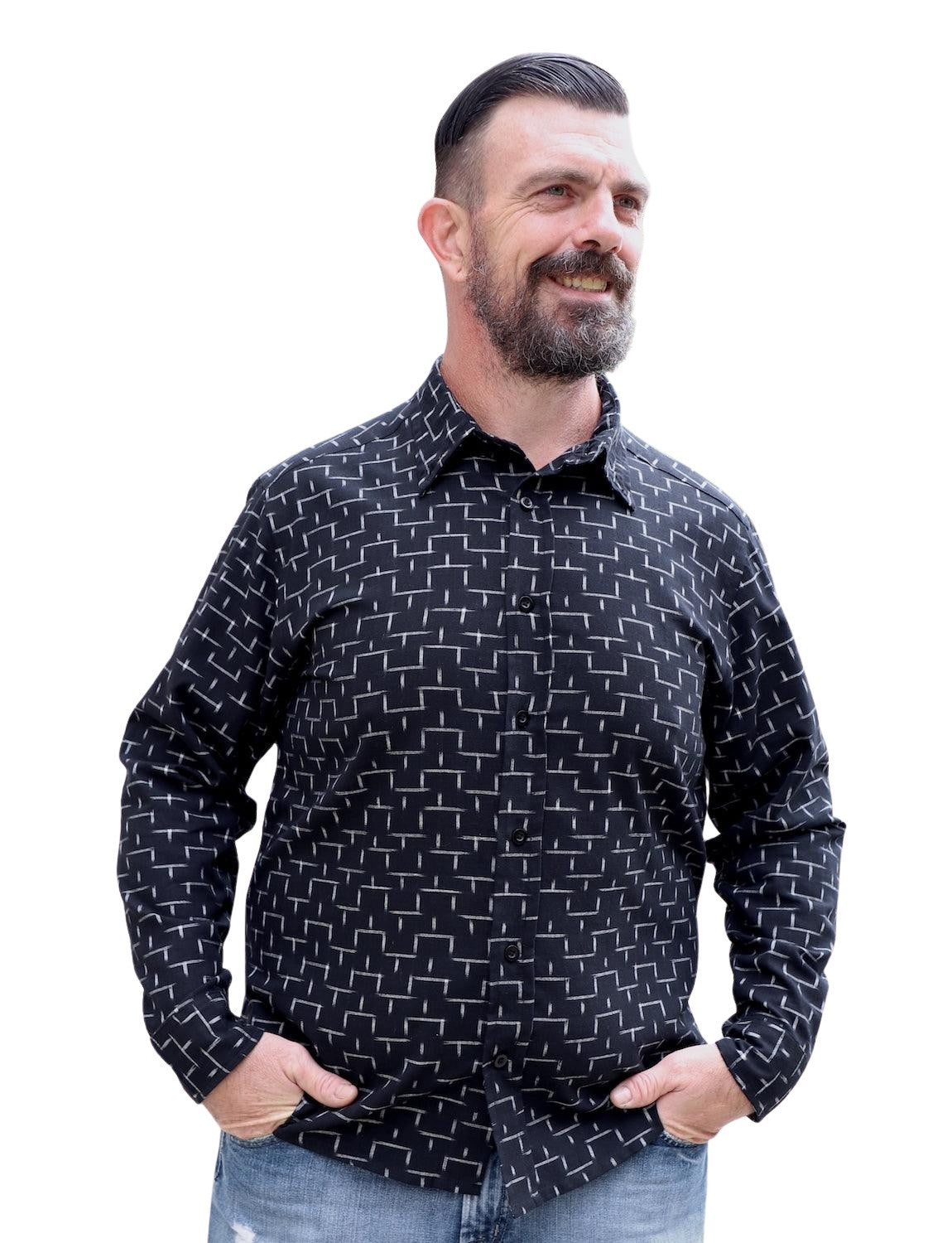 Cirrus Men's Button Down Shirt - Passion Lilie