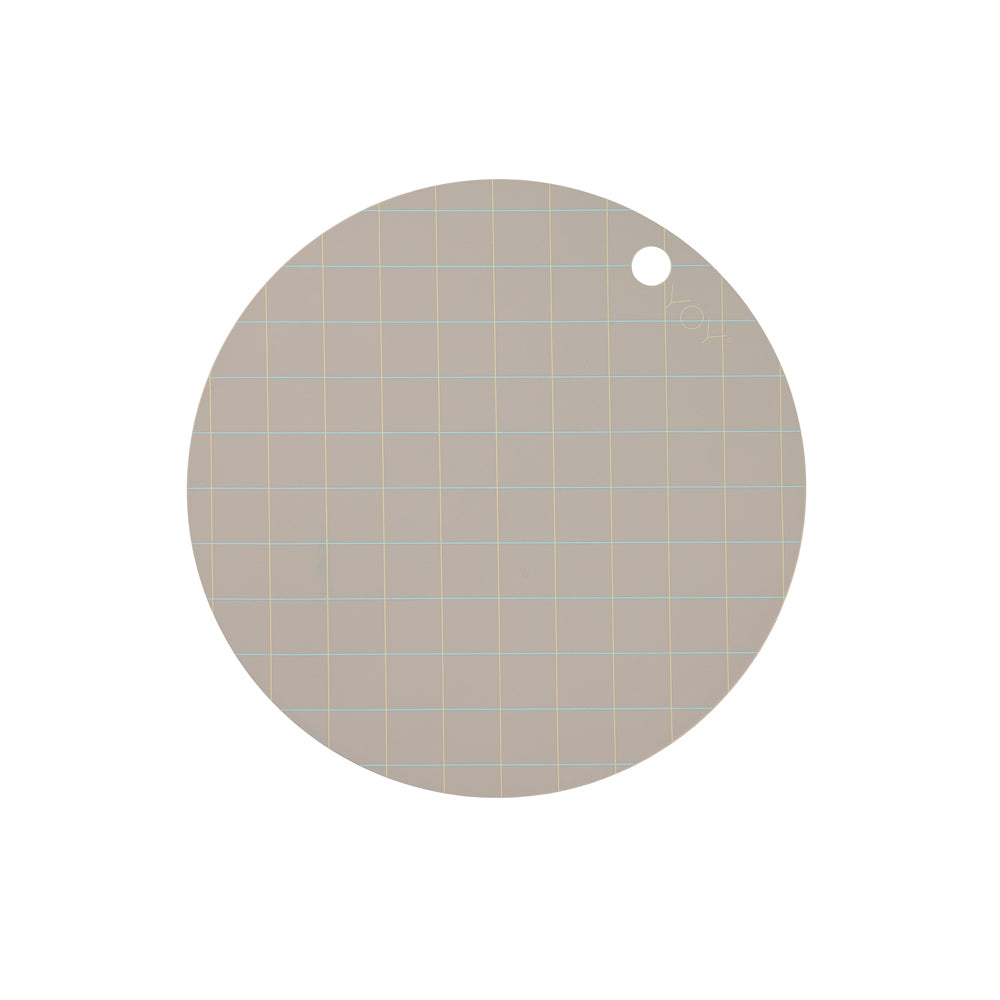 Set Of 2 Circle Hokei Placemats In Grey By Oyoy 1