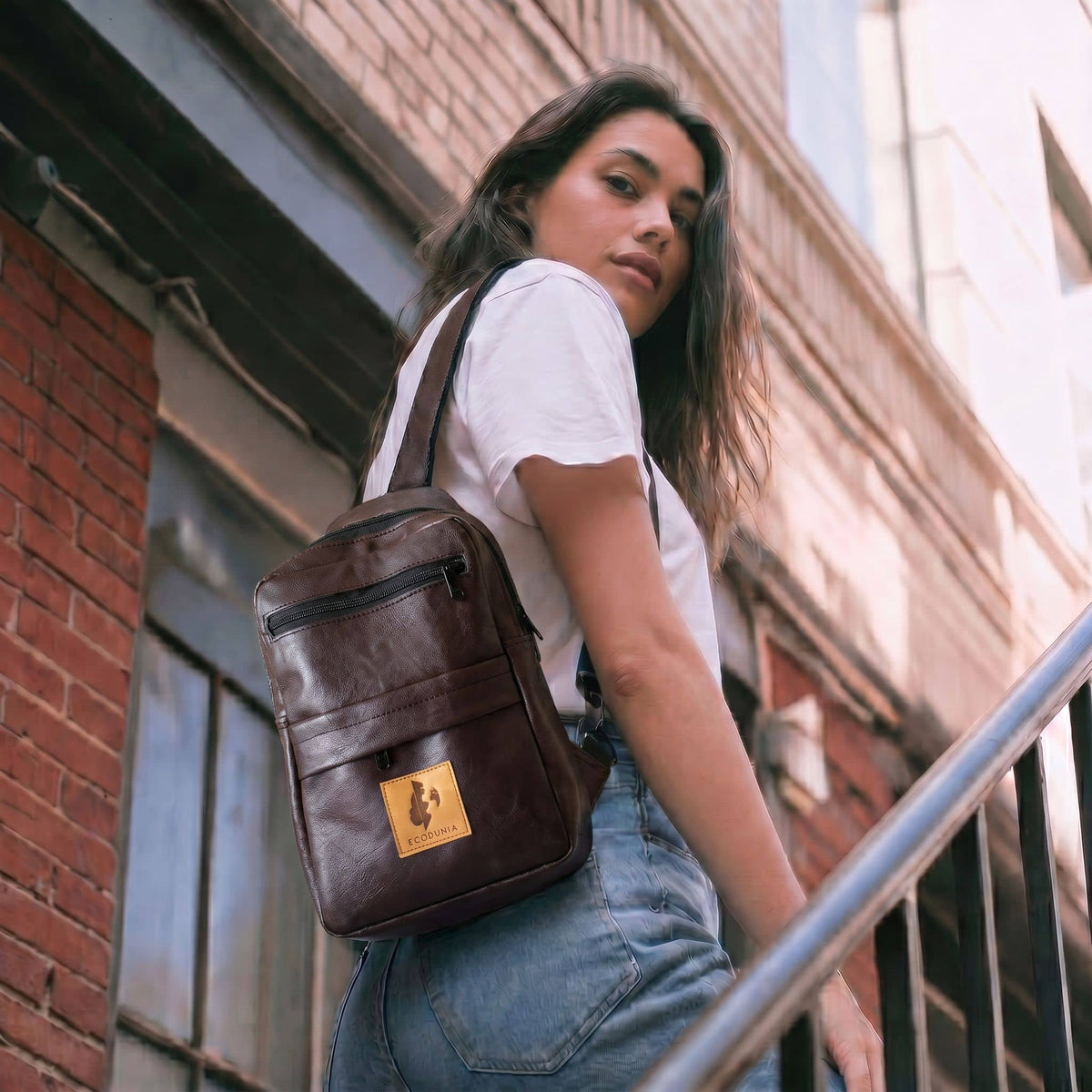 Umoja plum vegan leather men crossbody sling bag #color_plum