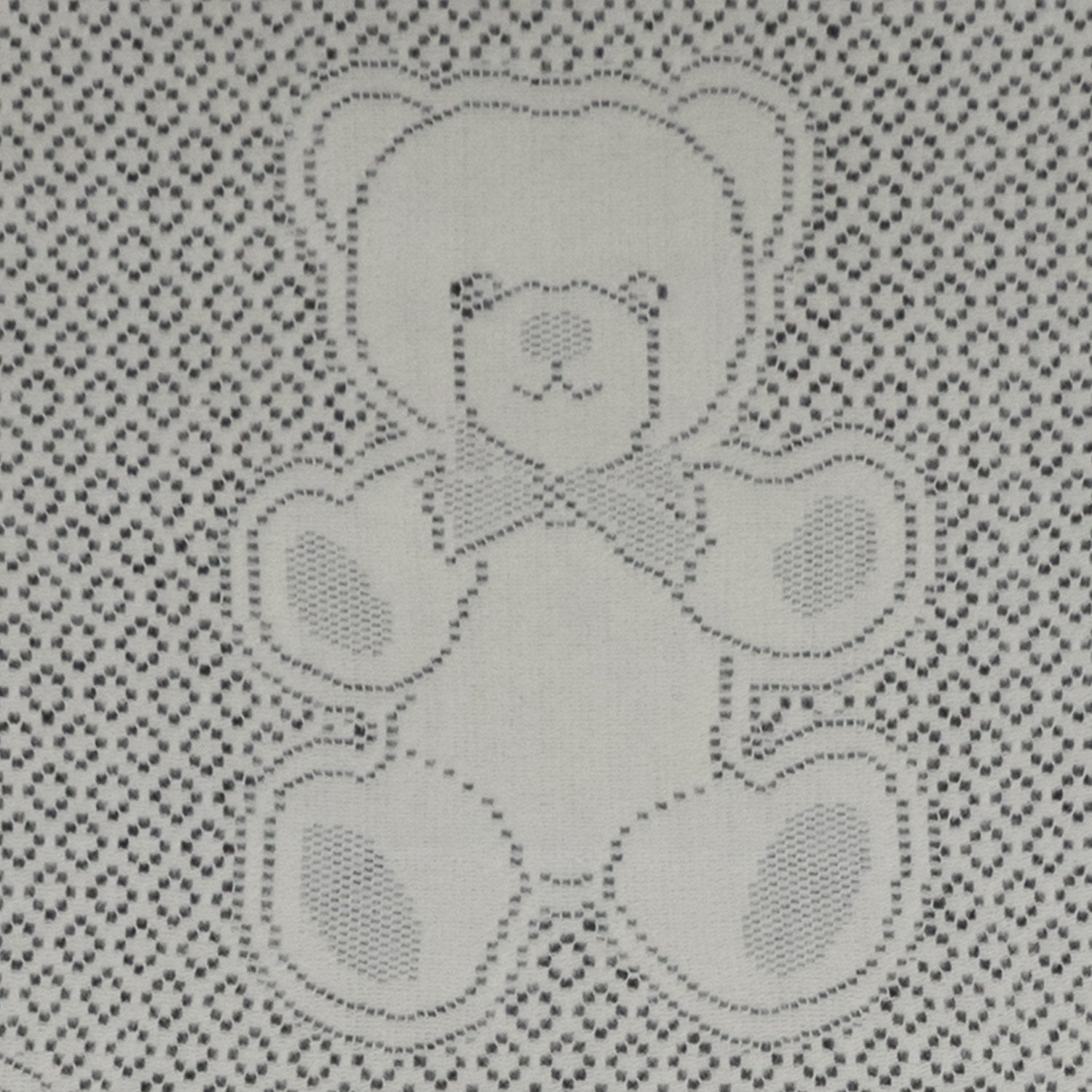 Southampton Home Lace Weave Bears & Bows Baby Blanket ~ Ivory ~-Gifts-SHLace839I-{sku]-Prince of Scots
