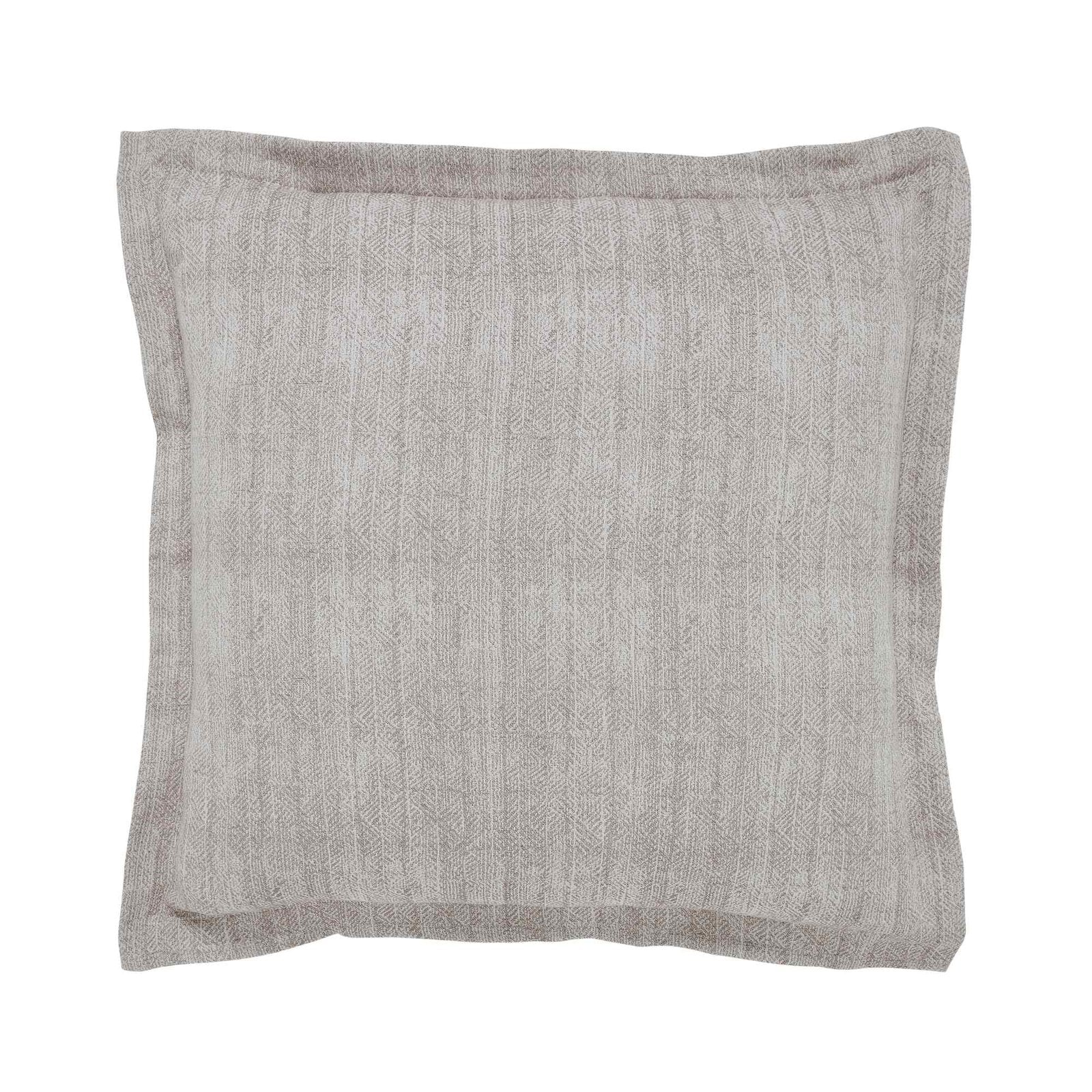ES-033-2626_1|Square light beige textured duvet cover with a subtle geometric woven pattern and flange edge, ideal for cozy bedding.