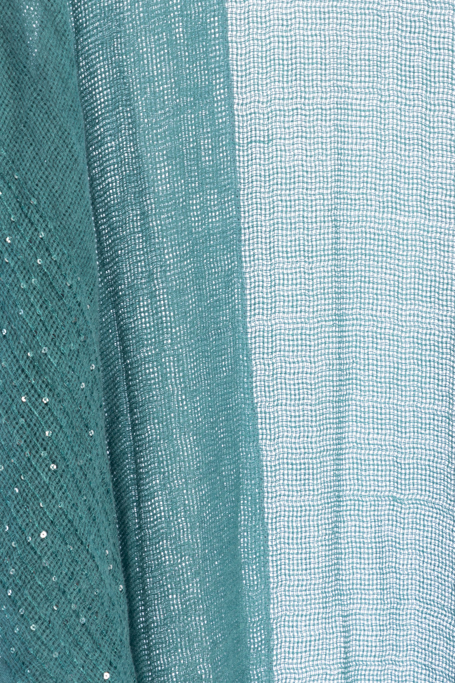 Shimmering Sequin Ruana - Turquoise