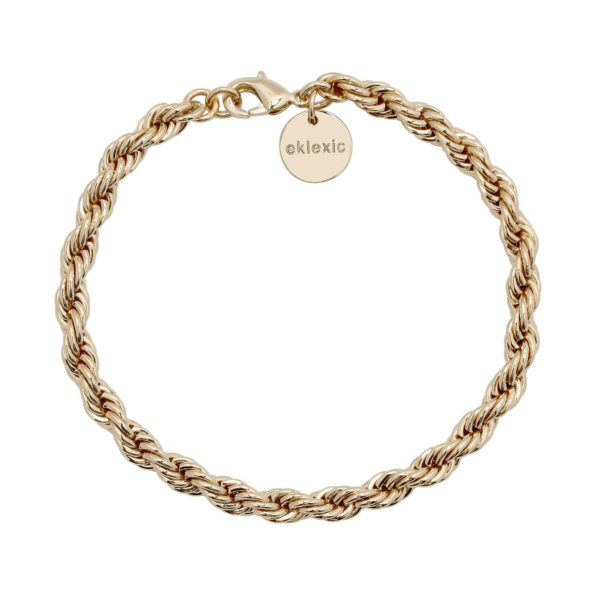Gold-toned twisted rope Rosa Bracelet for stylish everyday wear