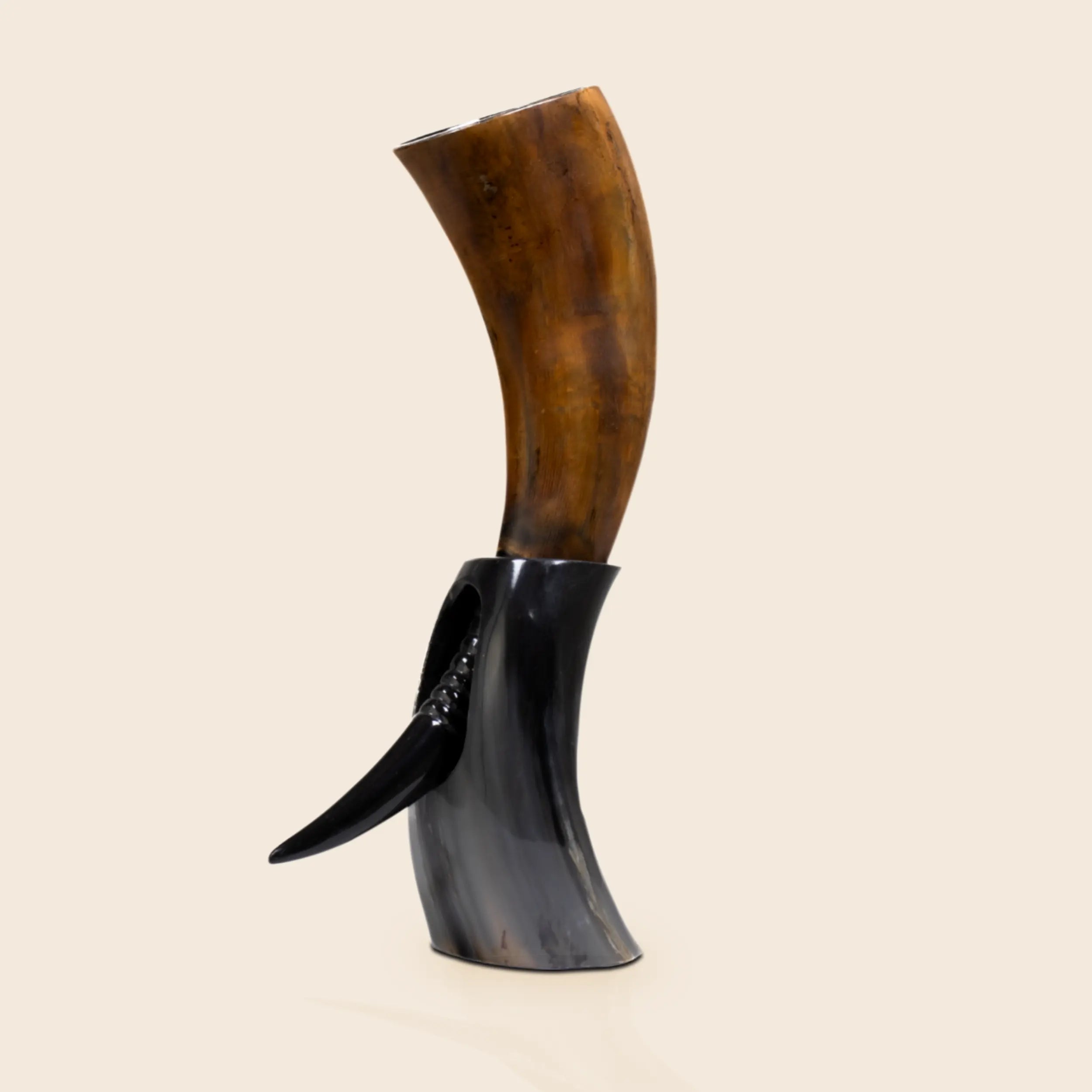 Drinking Horn with Stand - Holds Upto 16 oz, Auger