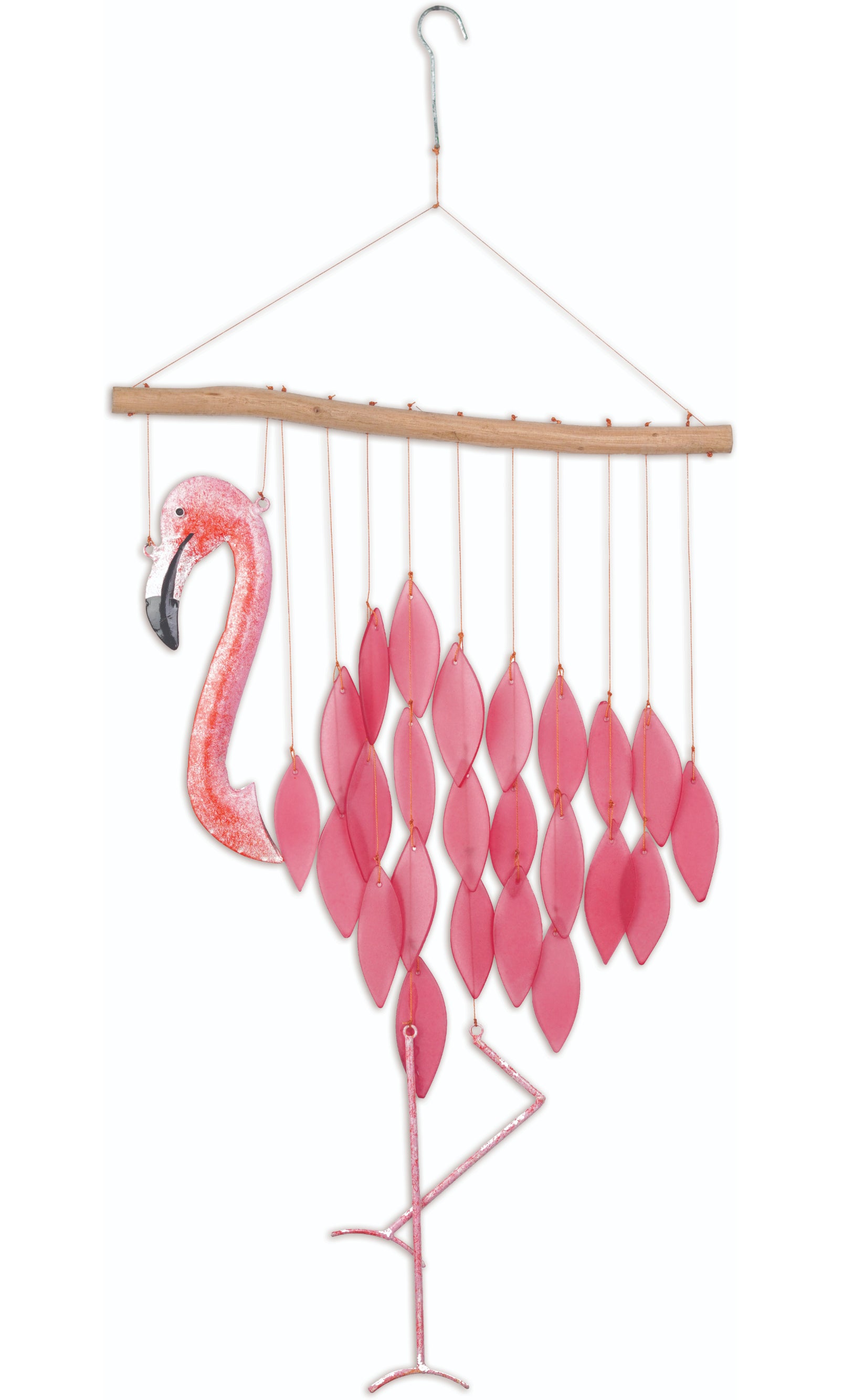 Flamingo Sea Glass Wind Chime