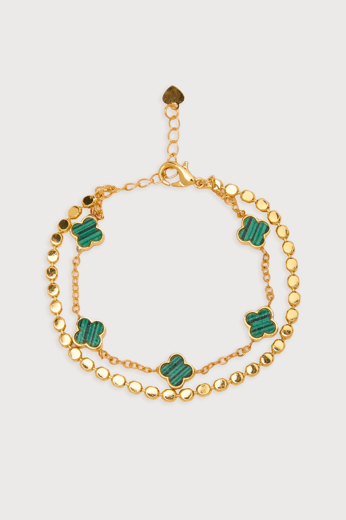 Multi Clover Charm Bracelet - Green