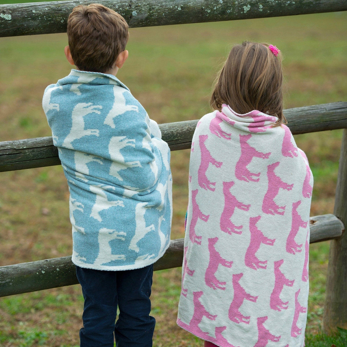 in2green Eco Baby Throws Baby Reversible Cotton Knit Blanket - Pony