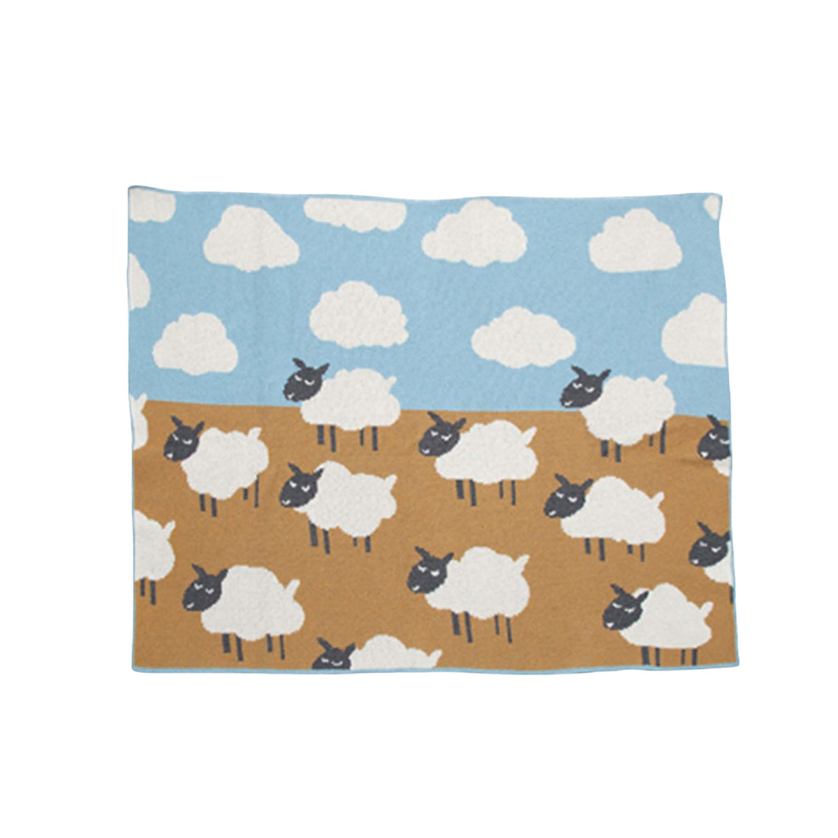 in2green Eco Baby Throws Baby Cotton Knit Blanket - Sheep 655646729695 BB02BS2