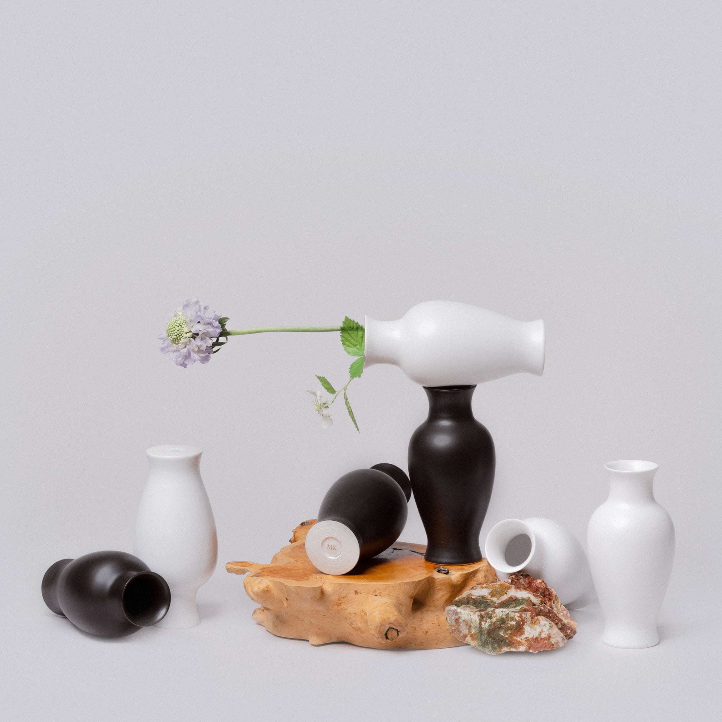 Semi-Matte Porcelain Mini Pear Vase