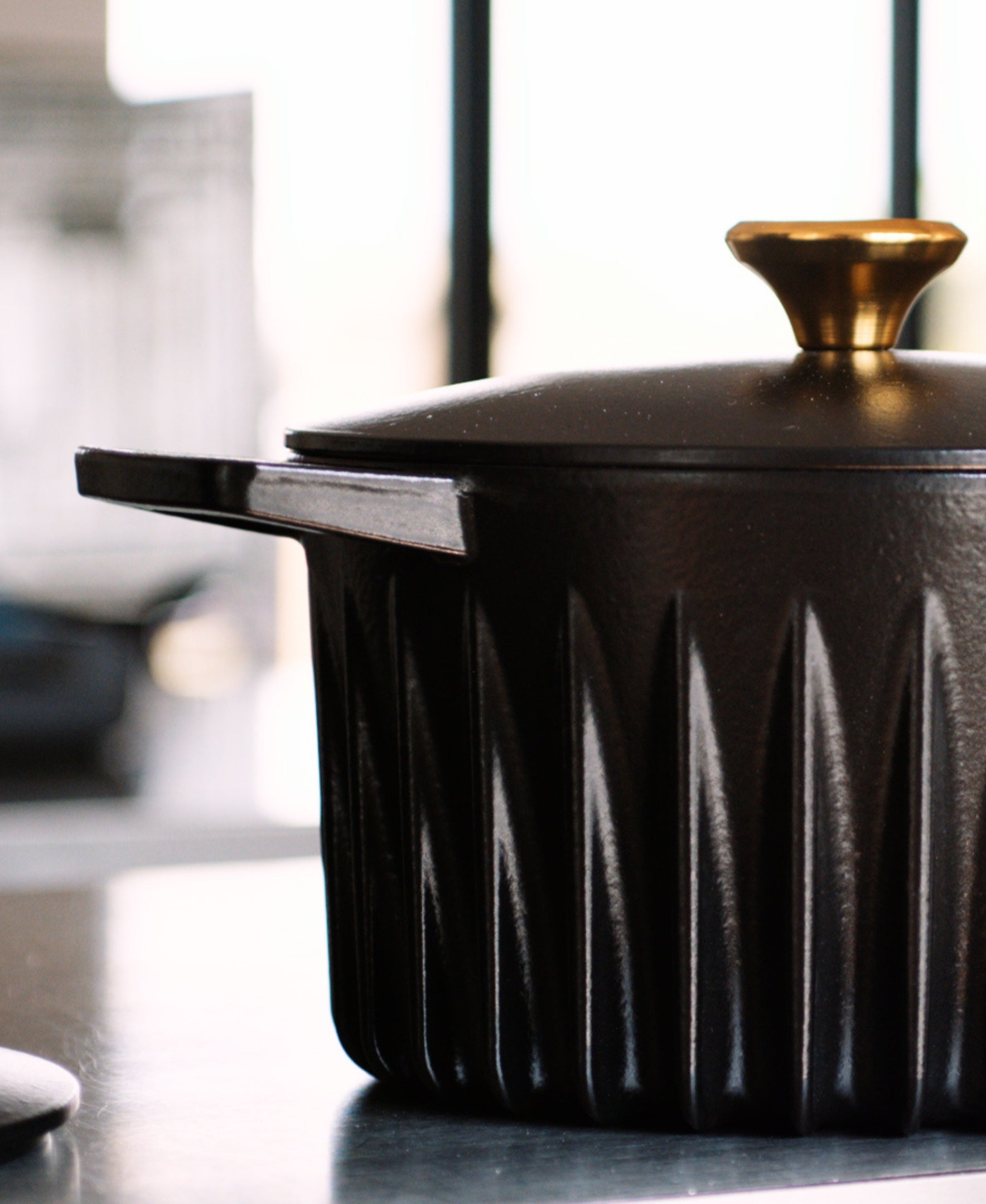 FIREUP Rapid Heat Enameled Cast Iron Caviar Black 5.5-Quart Dutch Oven