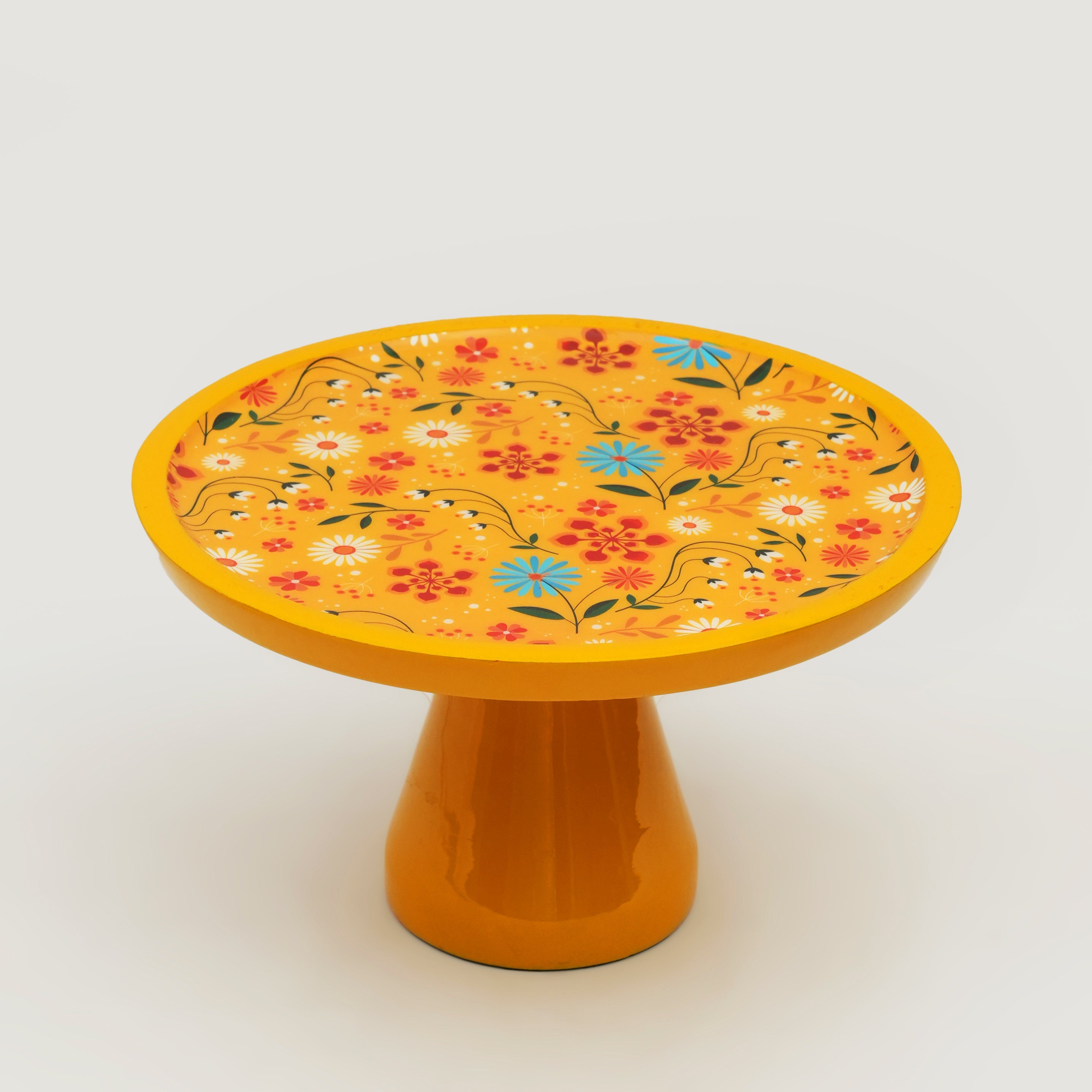 Sunburst Bloom Inlay Cake Stand - Thumbnail 2