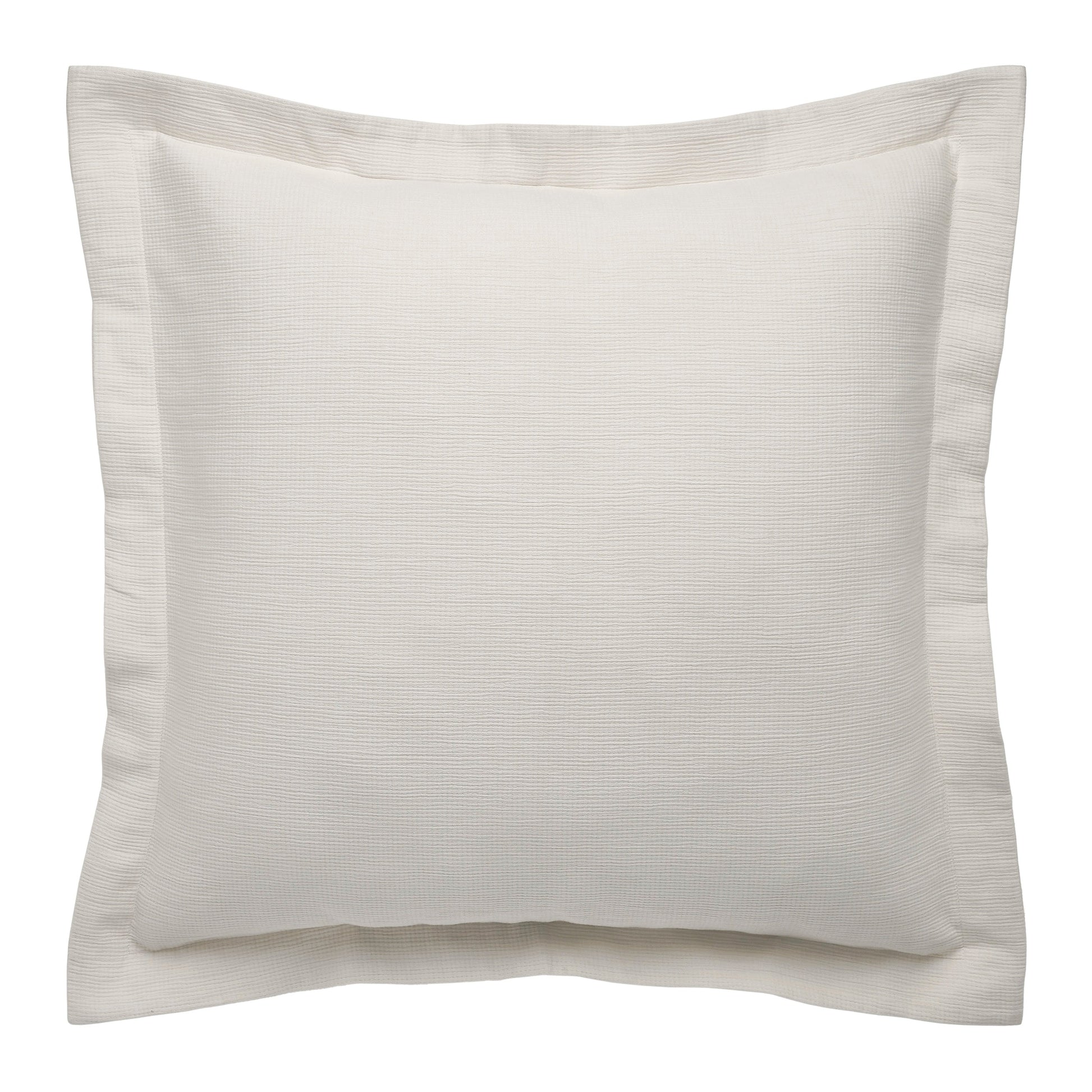 ES-068-2626_1|Elegant off-white textured duvet cover, featuring a sophisticated tailored flange detail, perfect for luxurious bedroom decor.