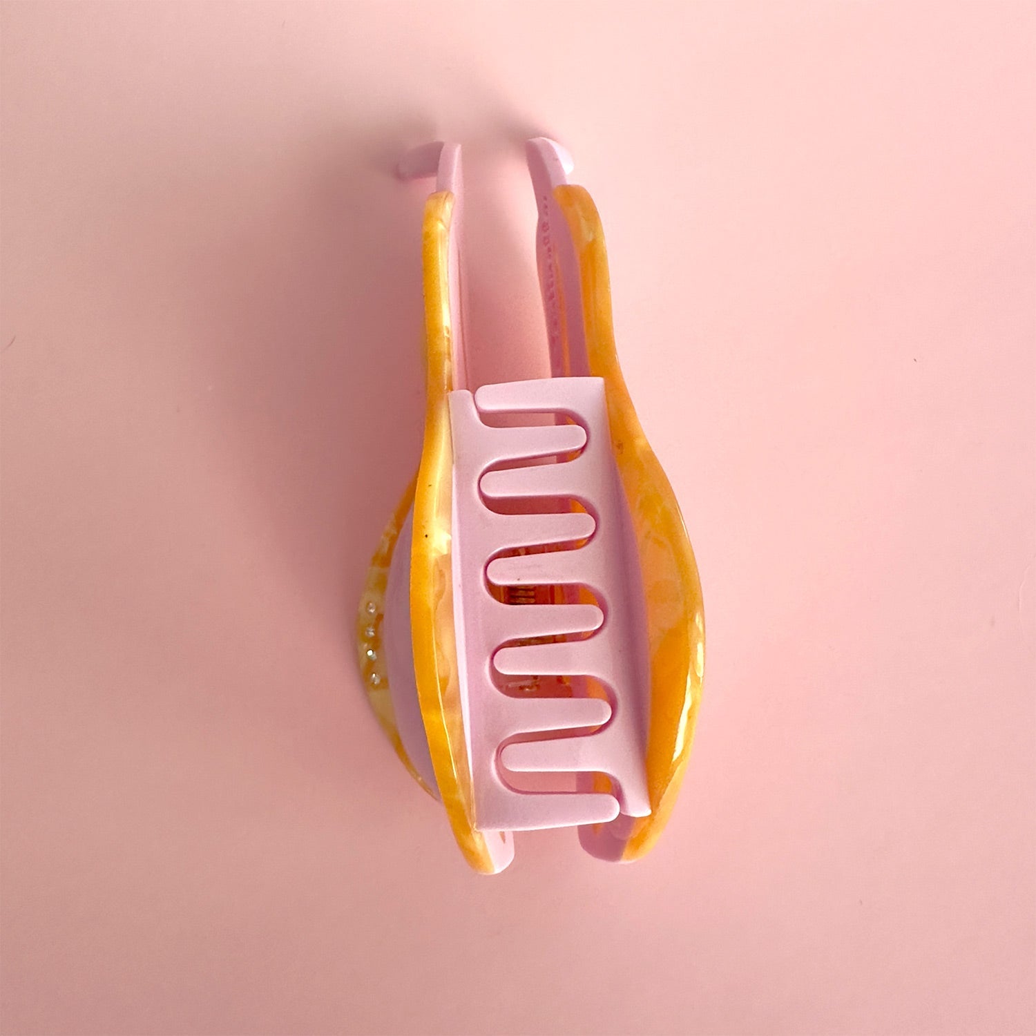 Cozy and delicious fall pink squash hair claw hardware