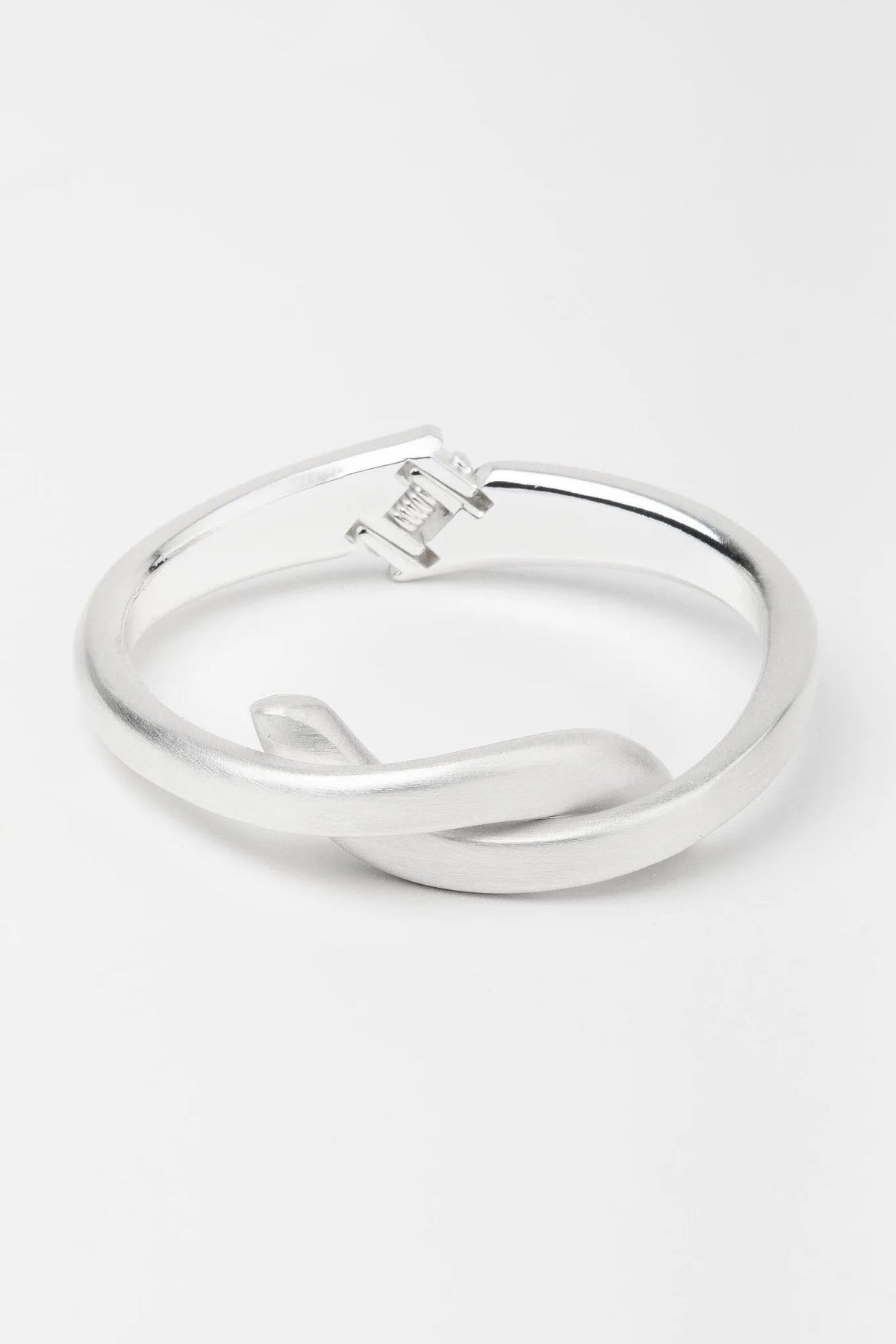 Knotted Cuff Bracelet - Silver