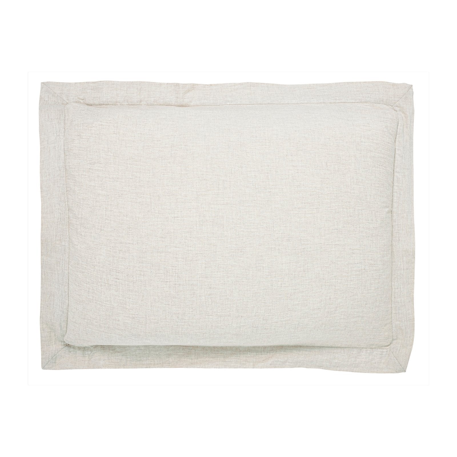 SS-036-2026_1|Soft cream textured duvet cover with a subtle weave pattern and tailored flange border, offering serene bedroom elegance.