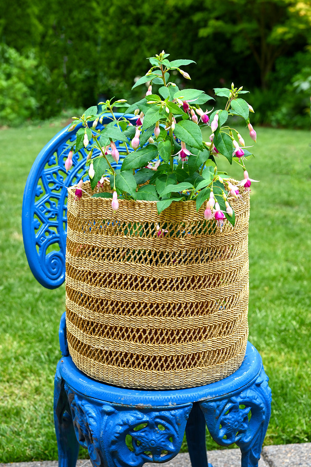 Lace Weave Basket Bins from Ghana - Large