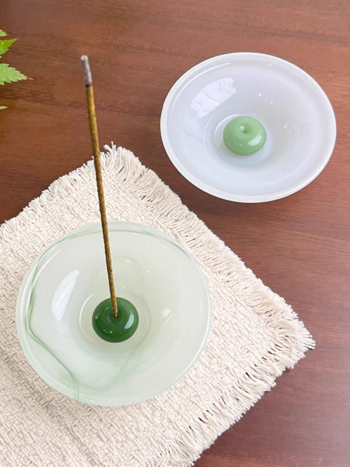 Still Pond Incense Stick Holder Burner with Ash Catcher, Zen Accent Decor for Hygge Living -Candle Holders- Still Pond Incense Stick Holder-Jade Ripple - INSPECIAL HOME