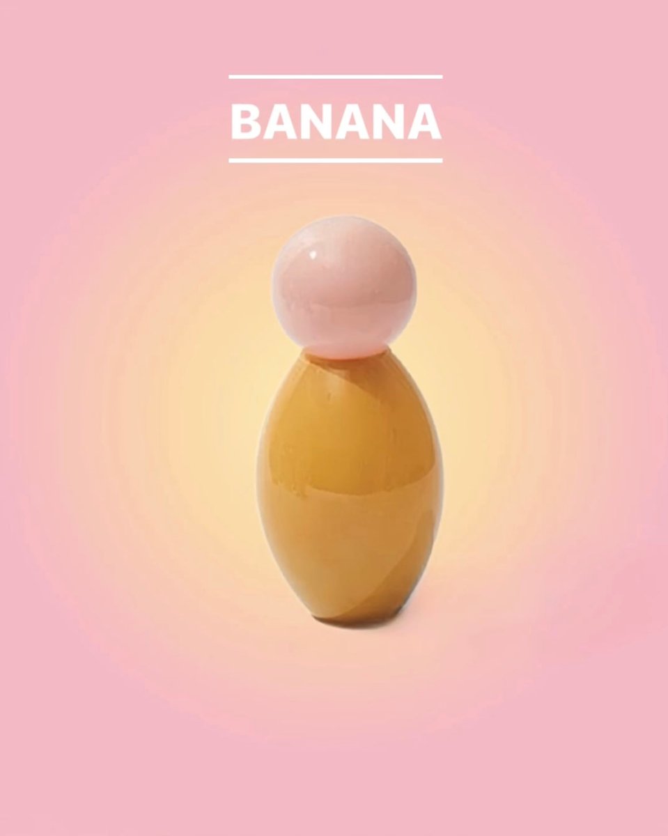 Handblown Bonbon Decorative Jar, Dopamine Decor, Whimsical Diffuser Bottles - Bonbon Dopamine Glass Jar - Banana - INSPECIAL HOME