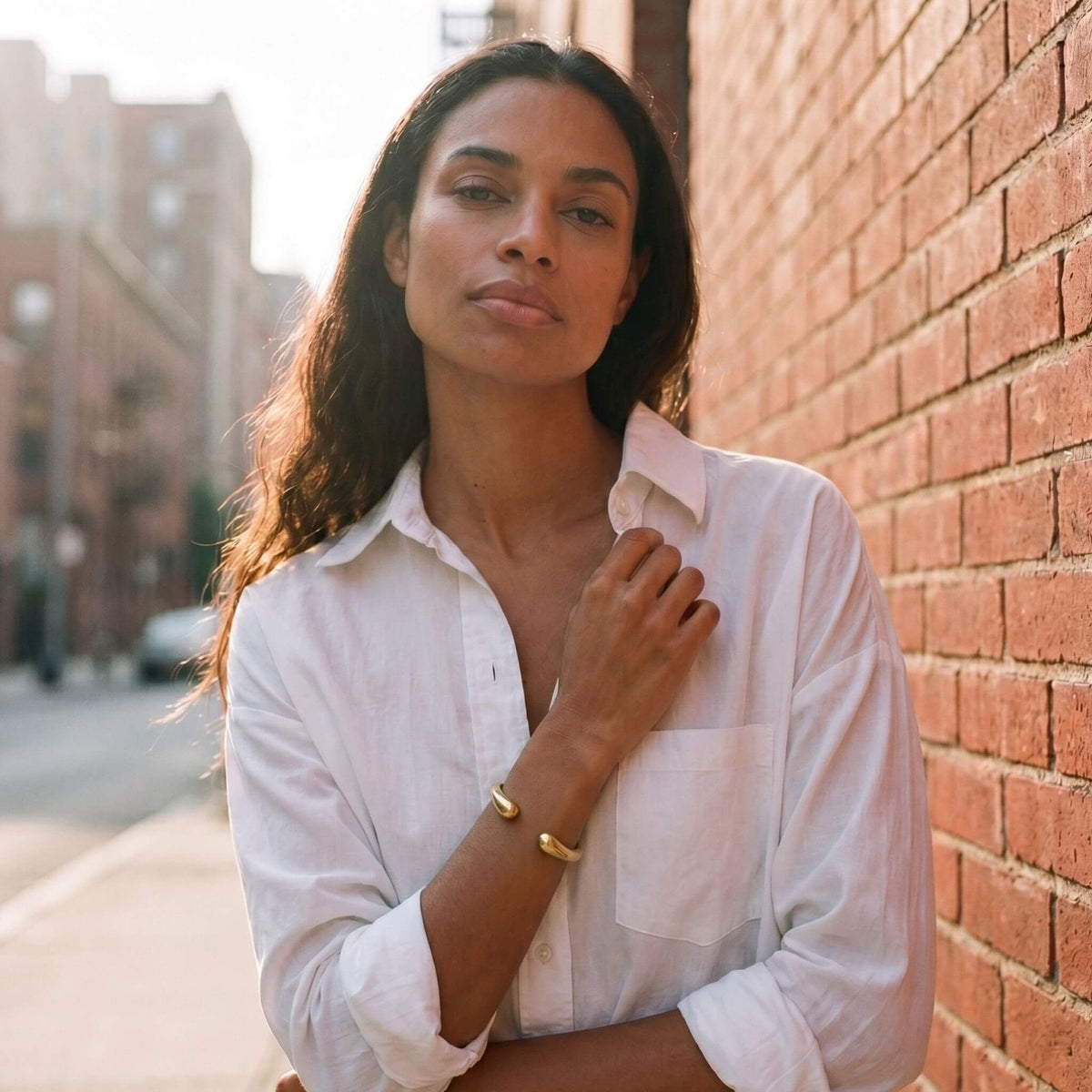 Teardrop Brass Cuff Bracelet | Asali Ecodunia