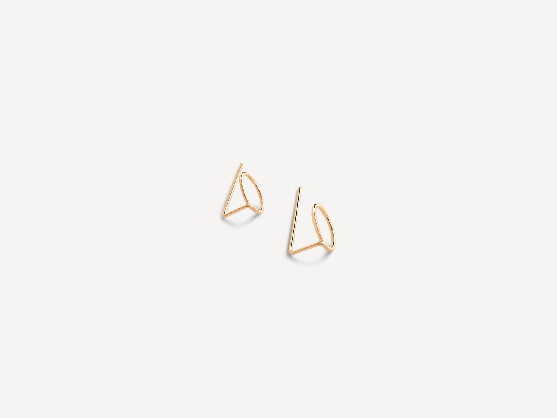 Small Circle Threader Earrings - 14k gold filled, geometric earrings, minimalist earrings, modern ear jackets, Sheena Marshall Jewelry, Denver Colorado
