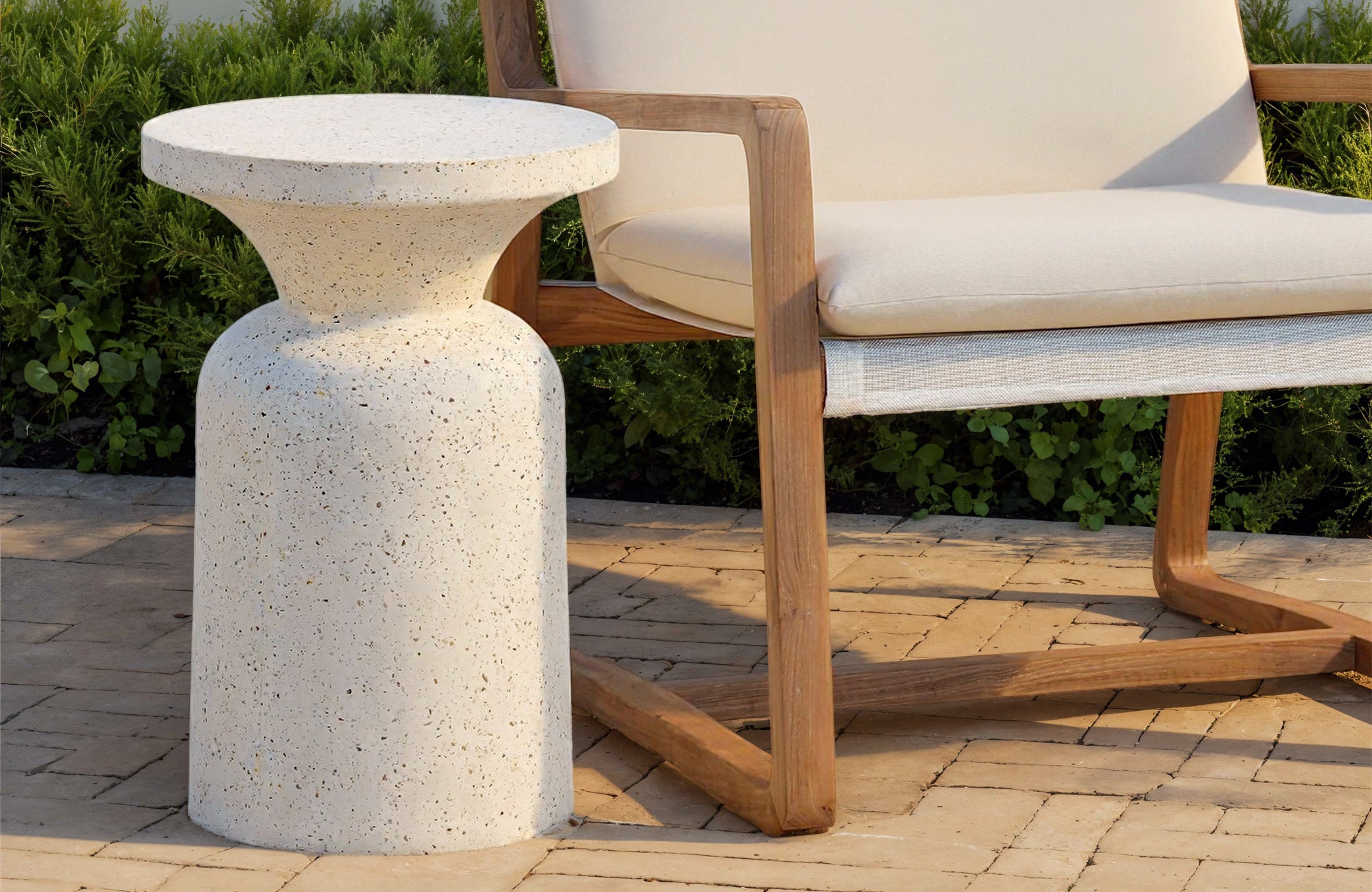 Cressida Terrazzo Outdoor Side Table