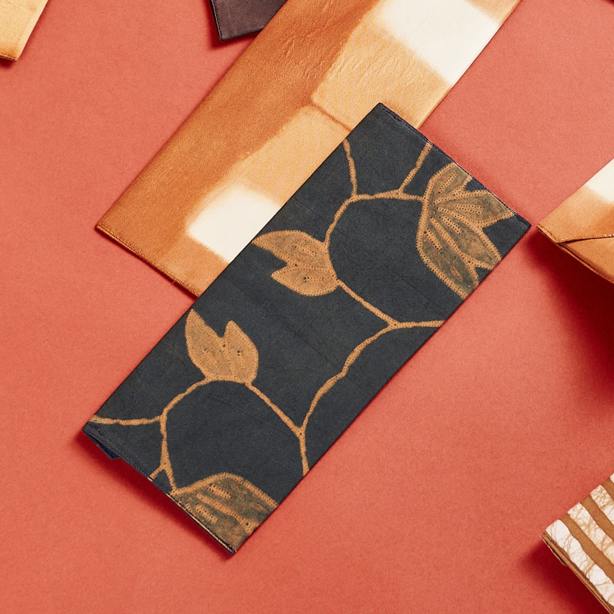 Folio Indigo Shibori Print Zero Waste Cotton Envelope Pouch