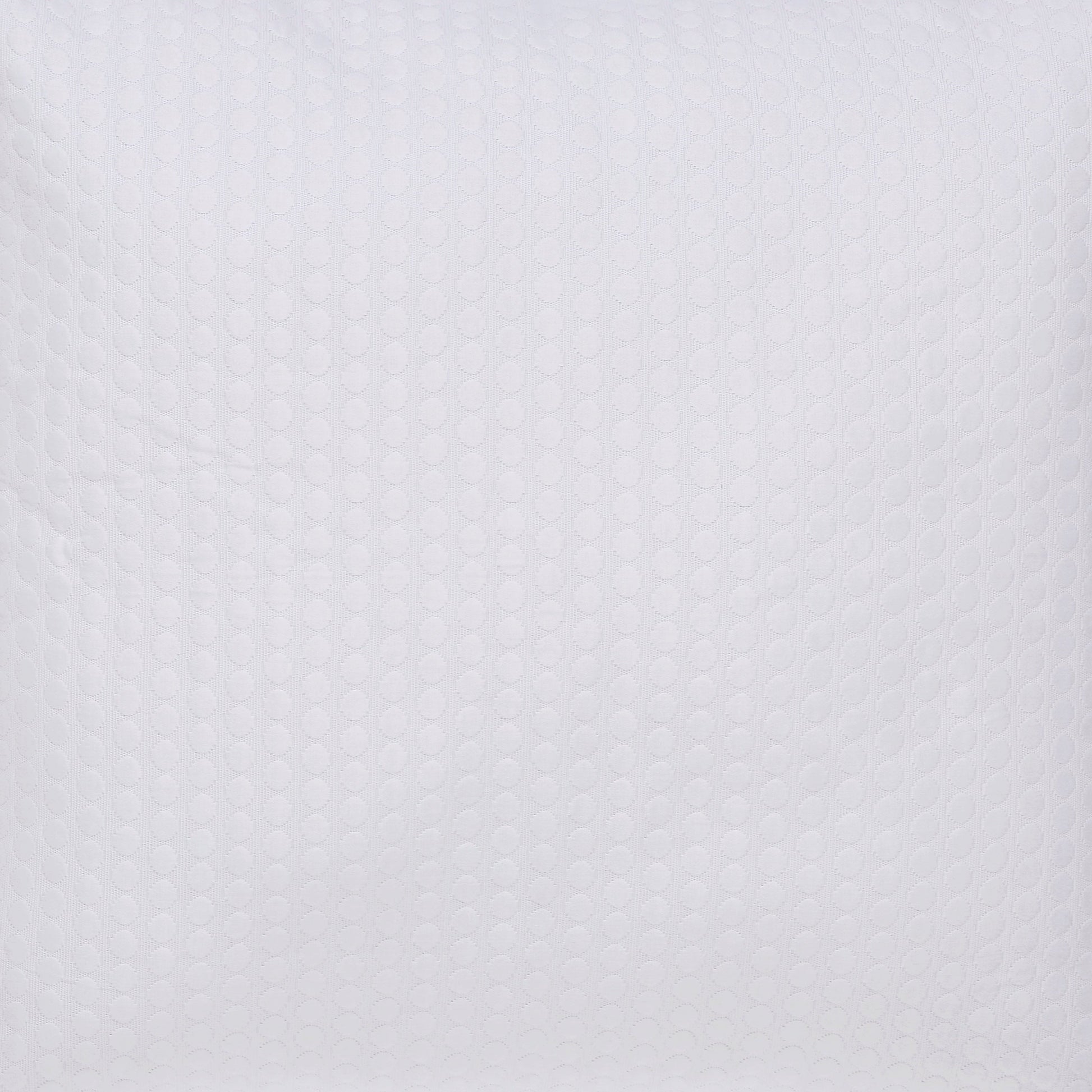 CL-174-11096_7|Detailed close-up of a soft white quilted coverlet, highlighting its unique modern bubble pattern texture.
