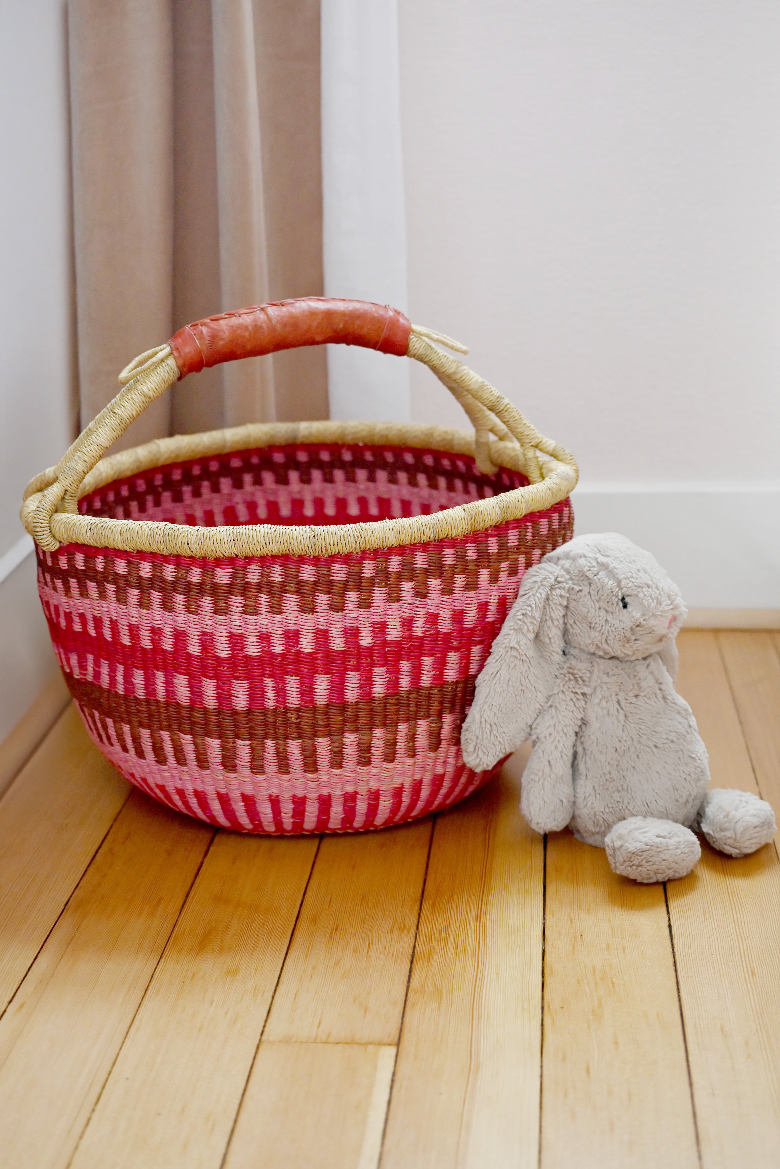 Primrose Patterned Bolga Basket