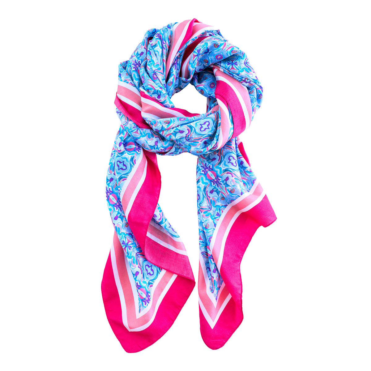 Magenta C Silk Warp / Scarf / Sarong  - 44X72″