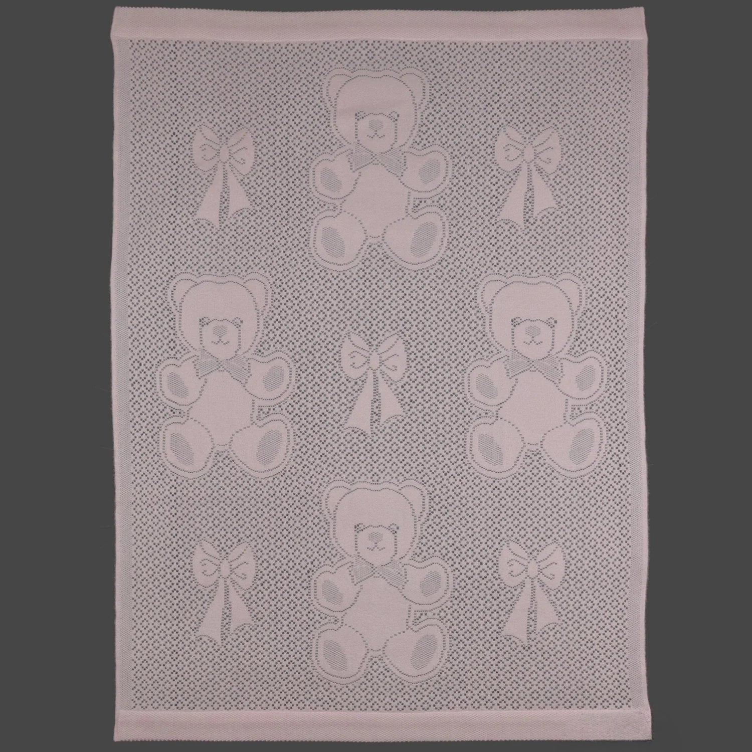 Southampton Home Lace Weave Bears & Bows Baby Blanket ~ Pink ~-Gifts-[bar code]-Prince of Scots