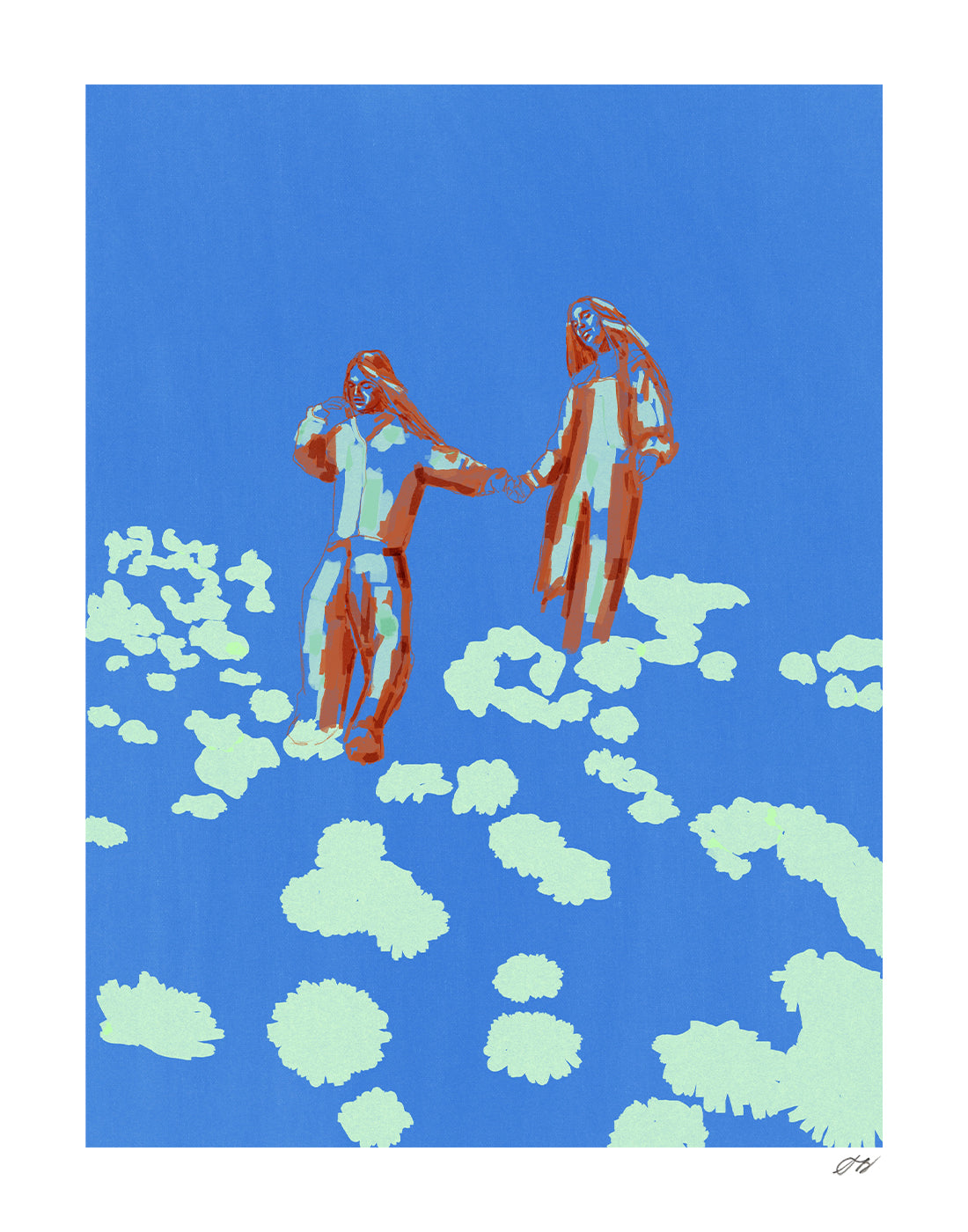 Frolickers Print by Stephanie Browne