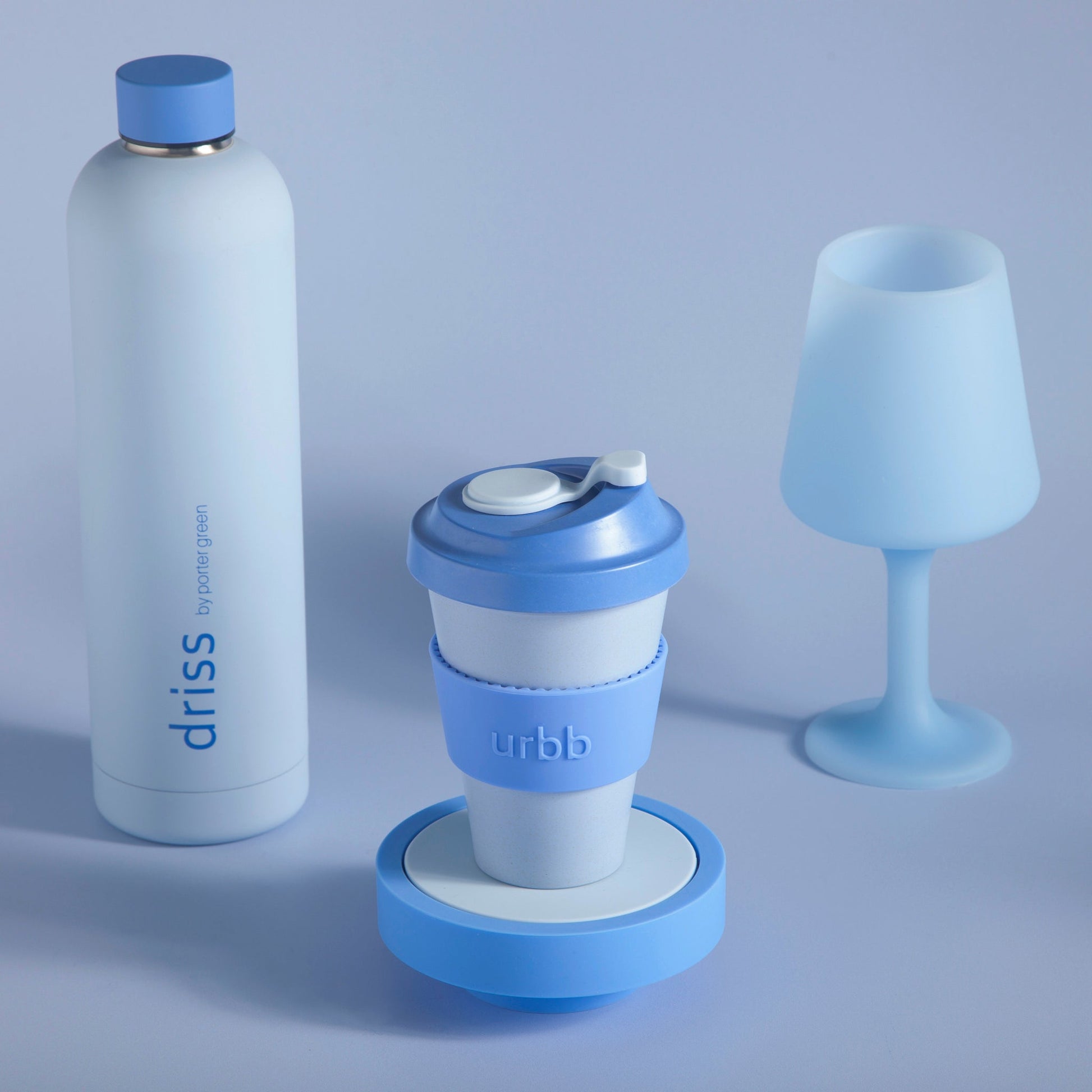 sky + kingfisher | swepp | silicone unbreakable wine glasses - porter green | style + sustainability