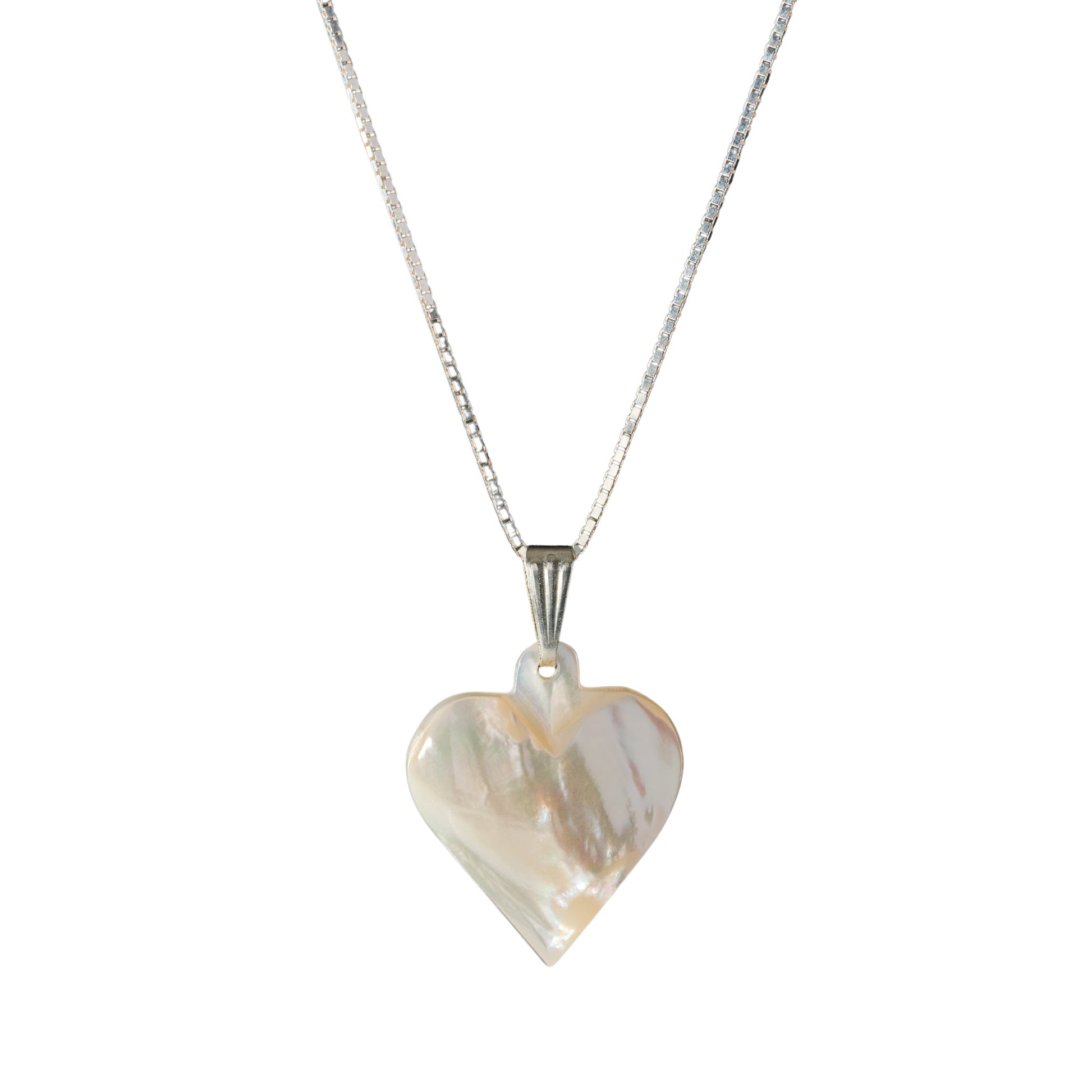 Mother of Pearl Heart Pendant Necklace - Ten Thousand Villages