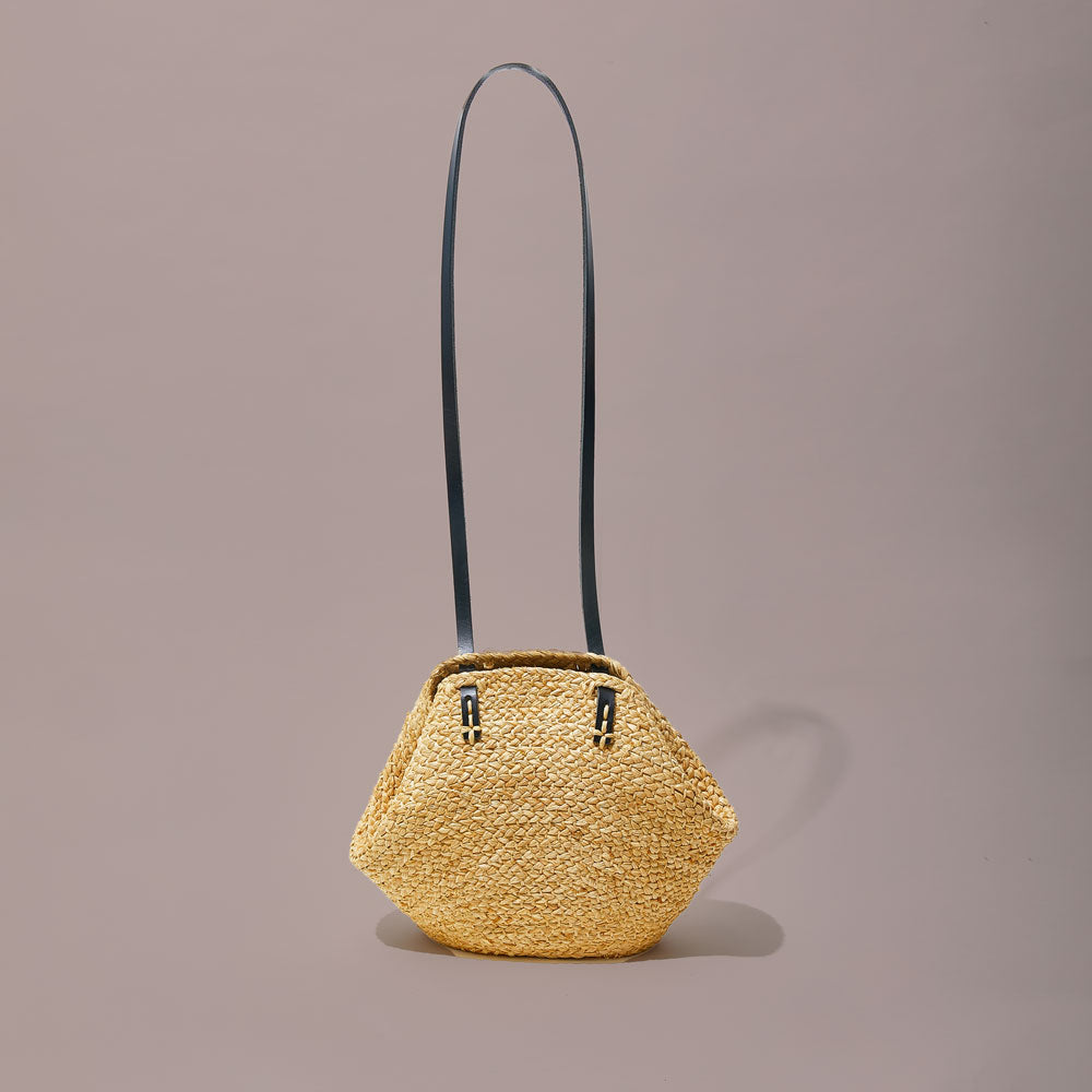 Mini Keza Braided Raffia Carryall - Thumbnail 2