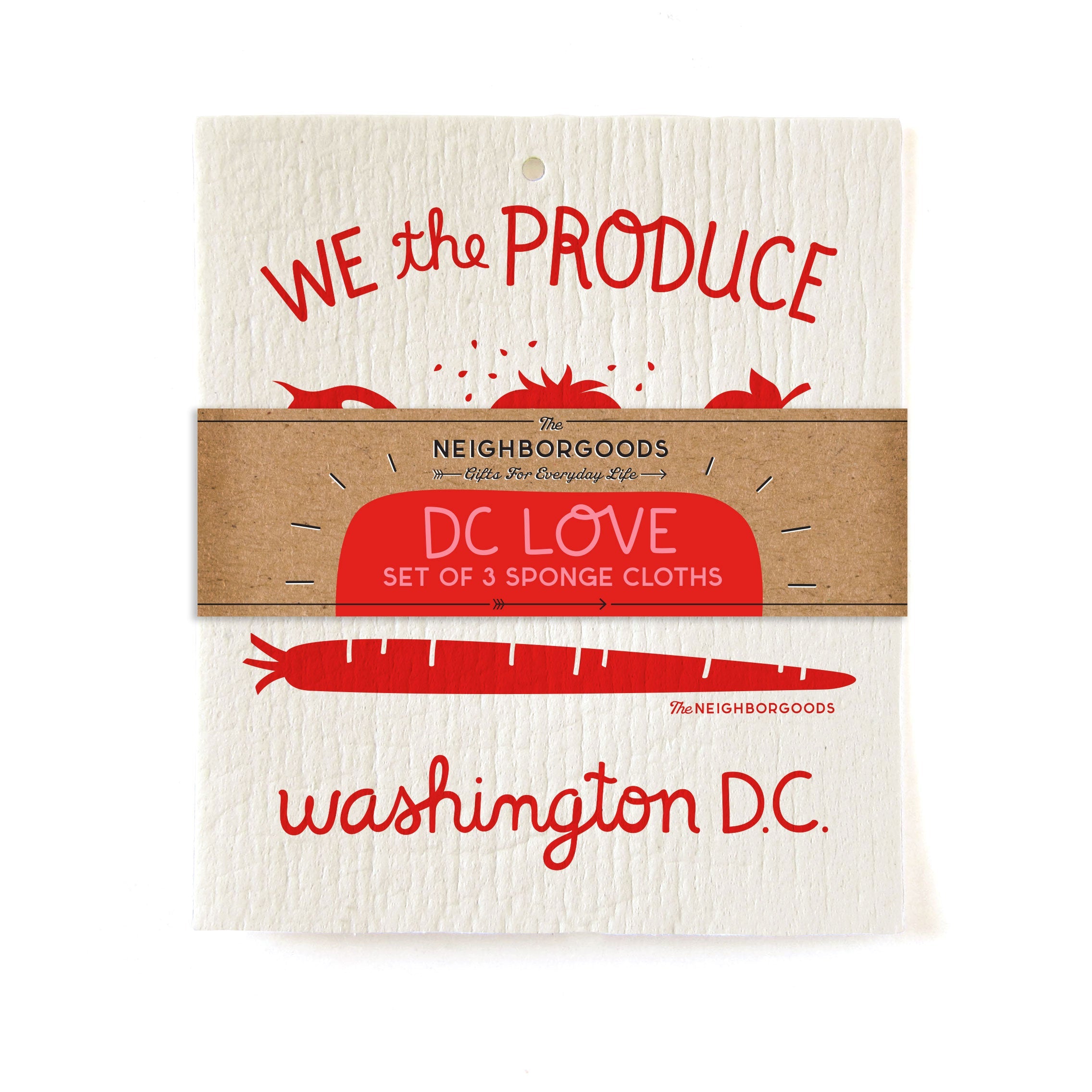 DC Love set of three reusable Swedish sponge cloths