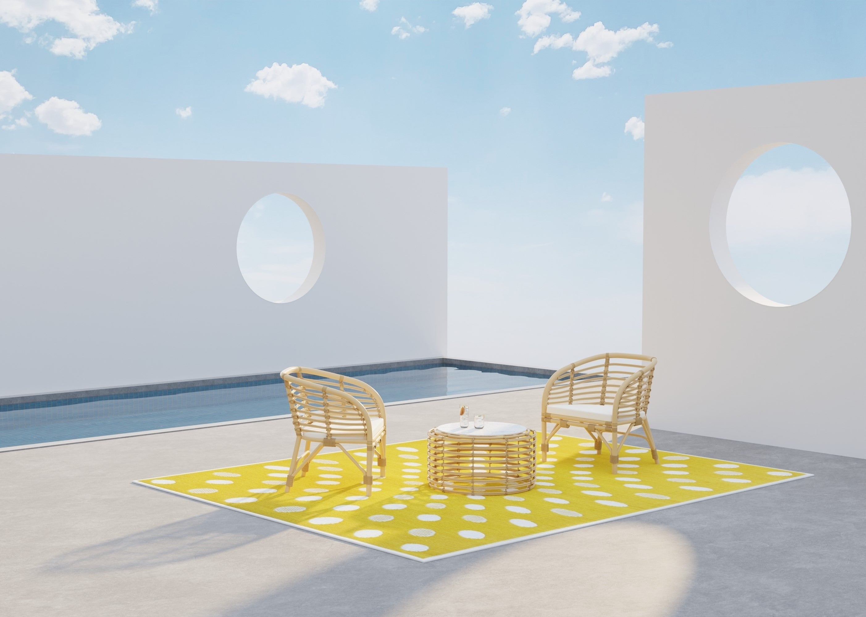 Crazy Dots Yellow & White