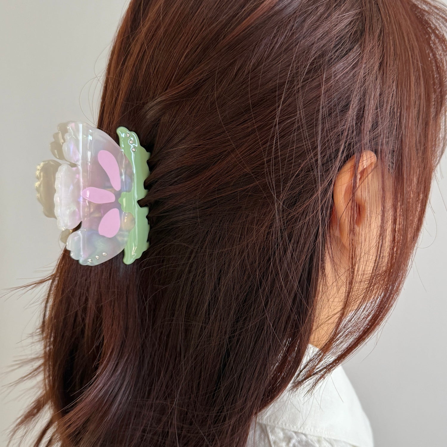 Abstract Tropical Orchid hair claw from my fantasy summer Island to you.