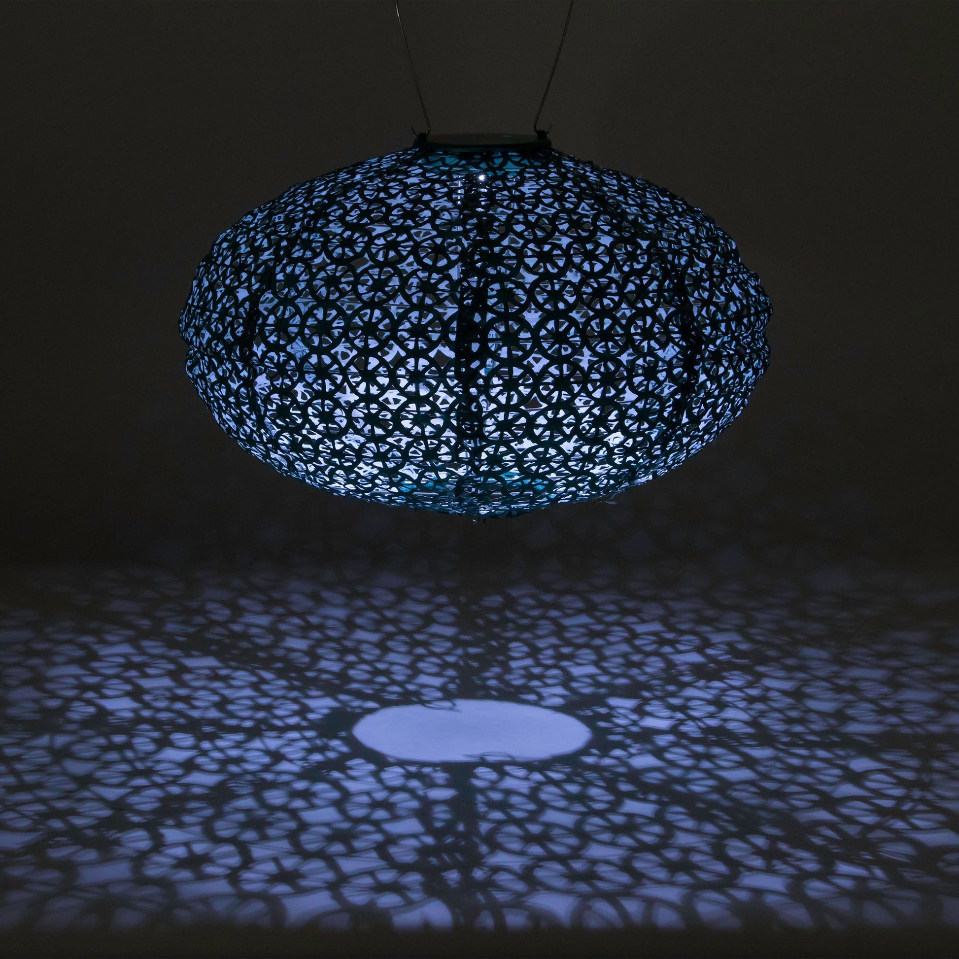 Soji Stella Oval Tyvek Solar Lantern light pattern