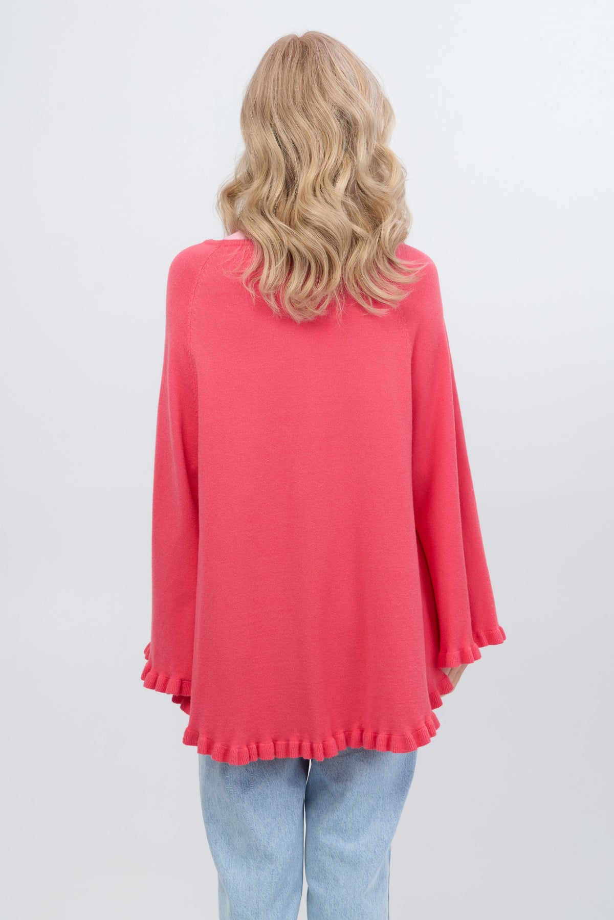 Talia Poncho Light Coral