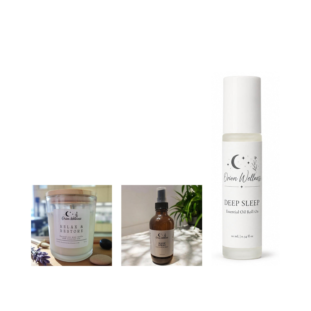 Deep Sleep Gift Set bundle by Orion Wellness on a white background