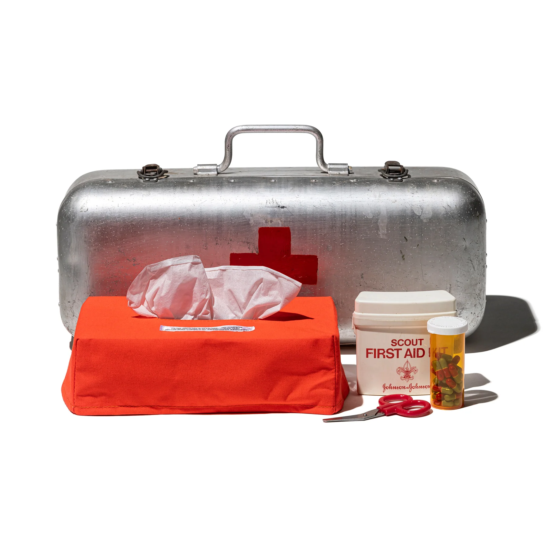 Emergency Tissue Box Cover Neon Orange 1