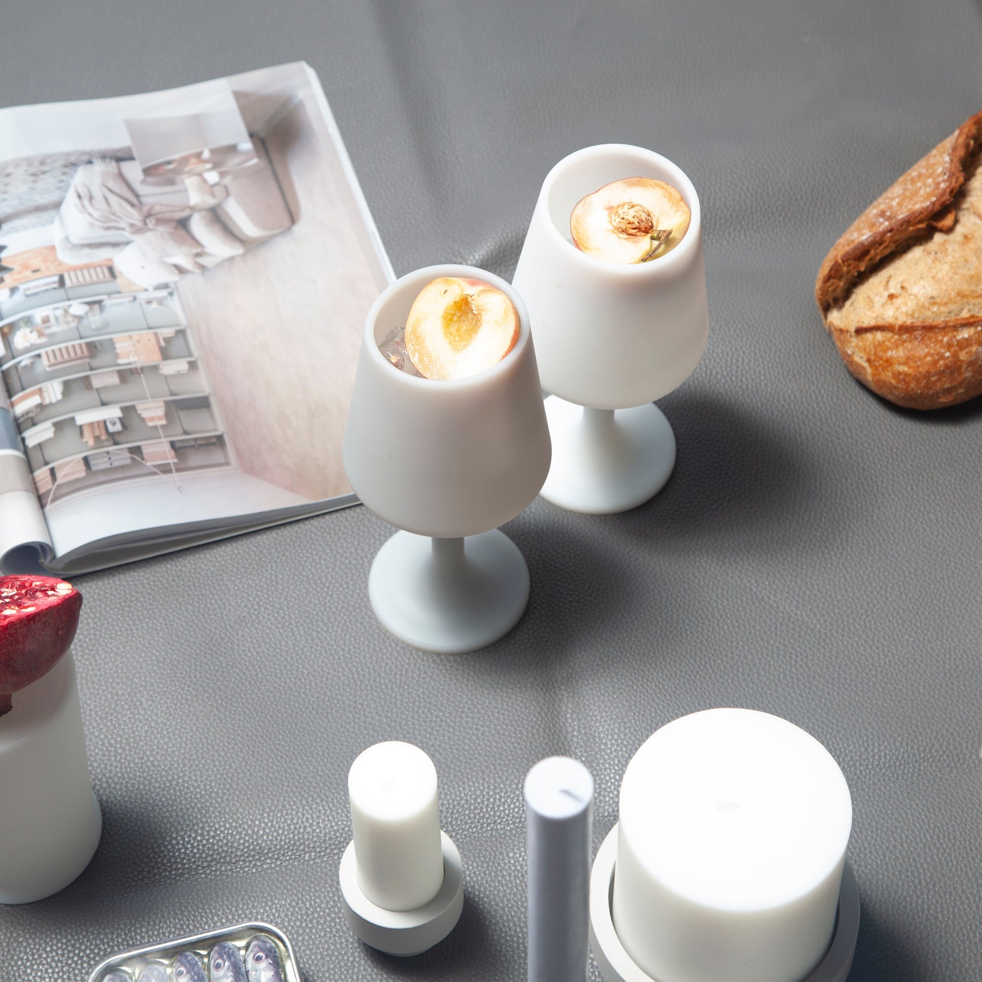 blanc + dove | swepp | silicone unbreakable wine glasses - porter green | style + sustainability